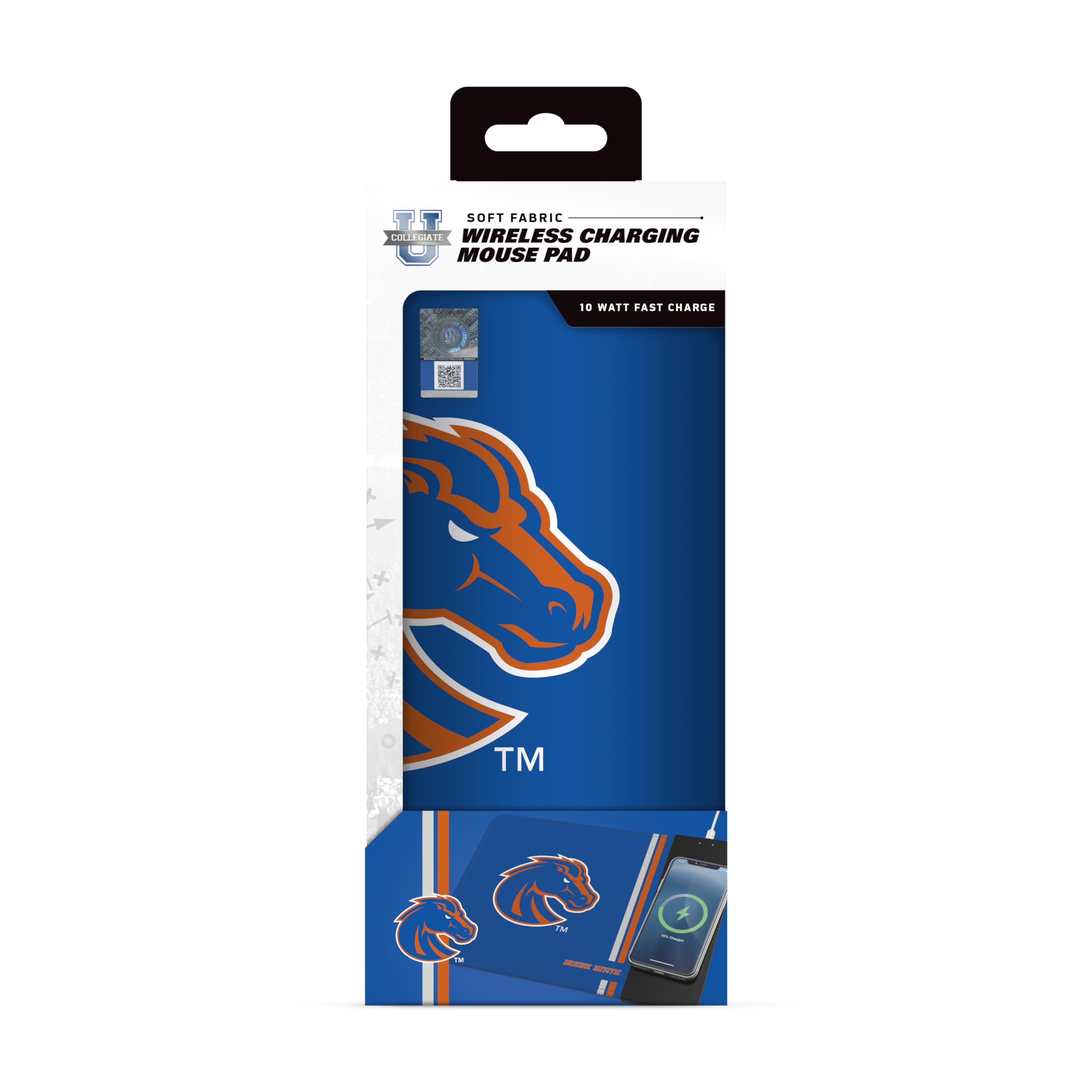 Soar Ncaa Wireless Charging Mouse Pad, Boise State Broncos