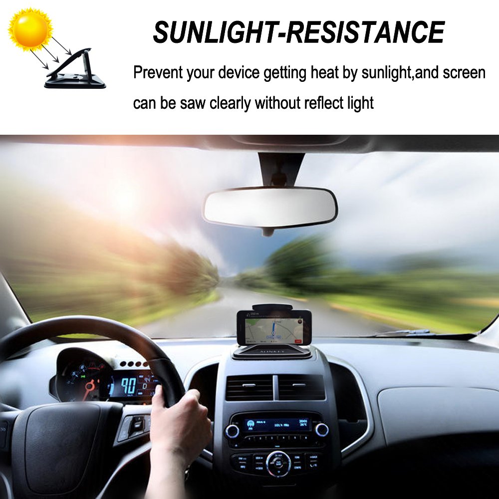 Aonkey Cell Phone Holder For Car, Dashboard Anti Slip Vehicle Gps Car Mount Universal For All Smartphones, Compatible Iphone Xr