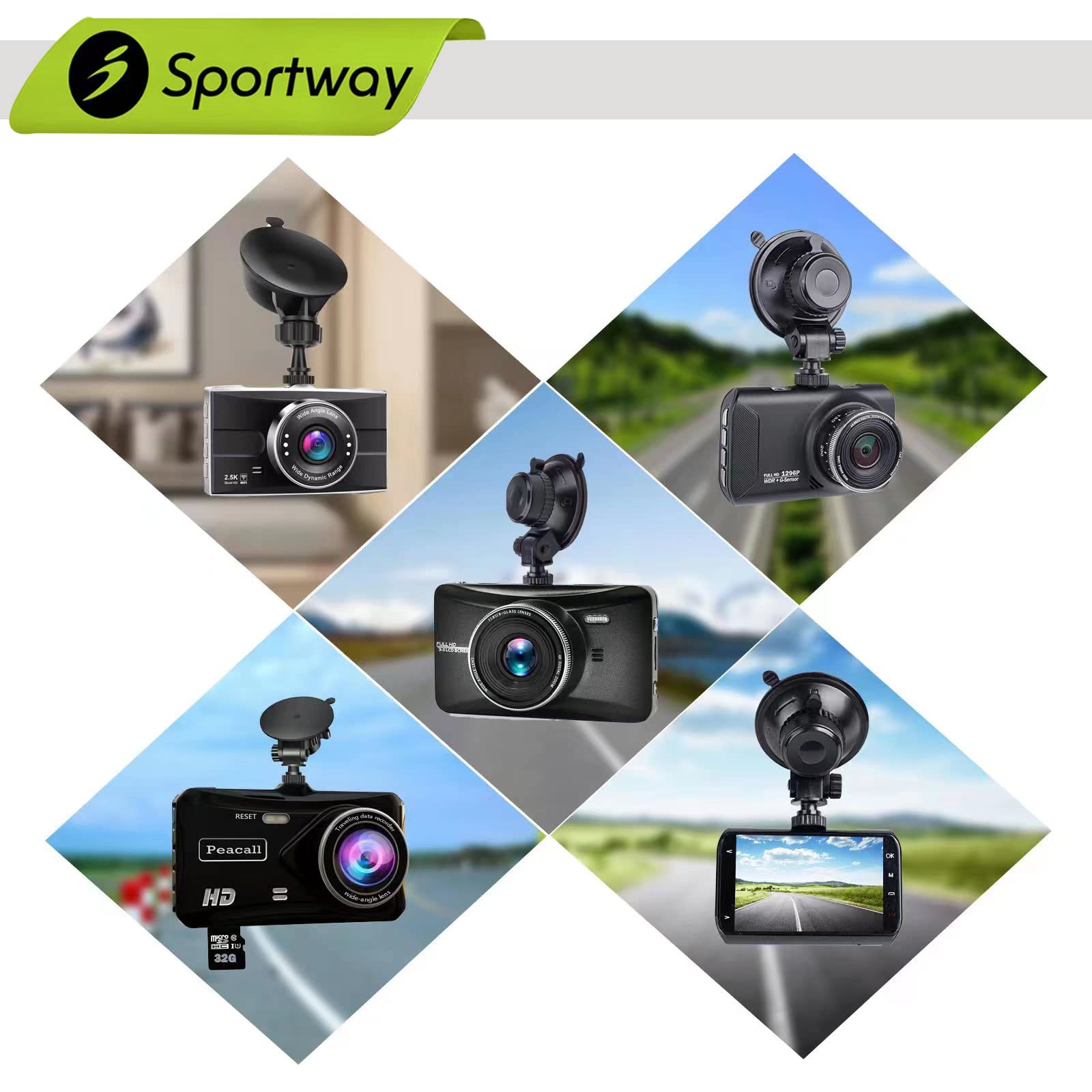 Sportway S501 Dash Cam Suction Mount Holder (5Th Gen), Replaceabled Joint For Chortau Oldshark Niuta Boogiio Orskey Abask And Mo