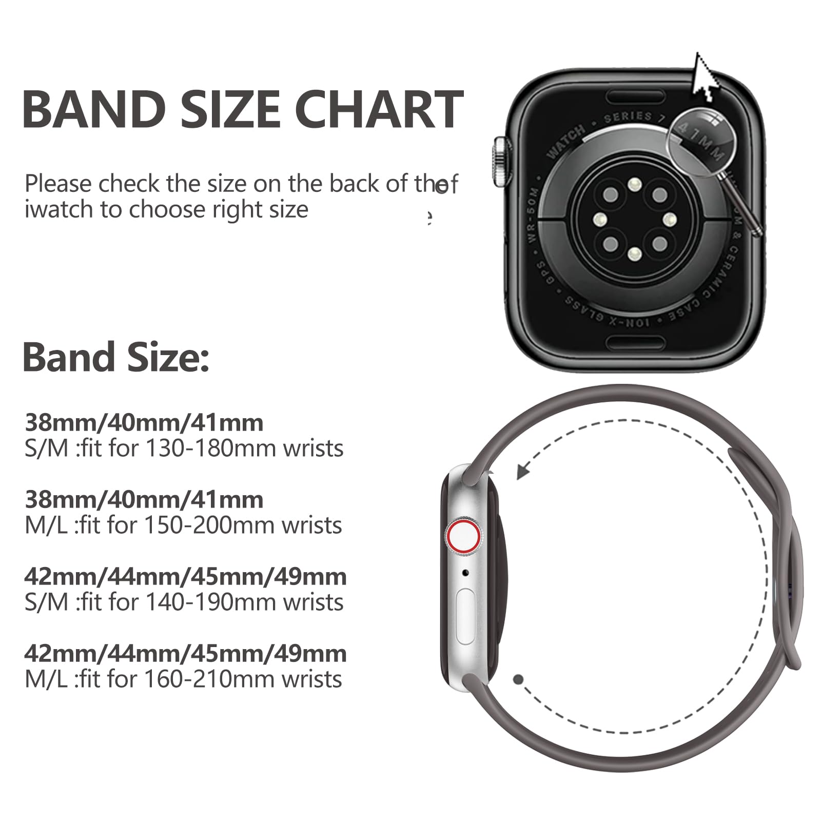 Daqin Sport Band Compatible With Apple Watch Band 42Mm 41Mm 40Mm 38Mm 44Mm 45Mm 46Mm 49Mm Women, Soft Silicone Waterproof Strap