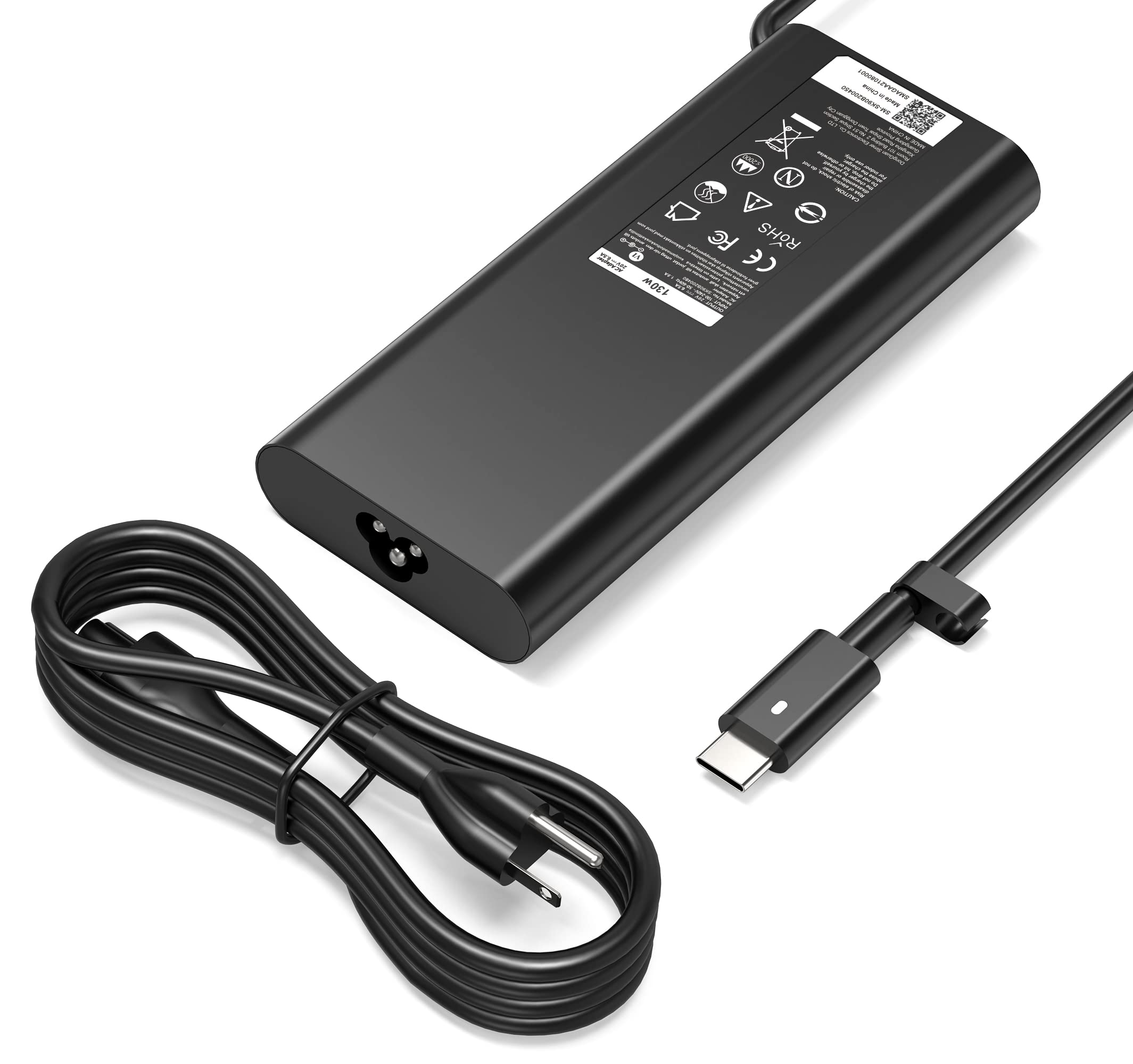 Replacement Dell 130W Laptop Charger Usb C Type C Ac Adapter For Dell Precision 5530 2In1 5550 5750 3560 3550 Xps 15 9500 17 9700 Latitude 7410 5510 9410 9510 Da130Pm170 Ha130Pm170 Power Supply Cord