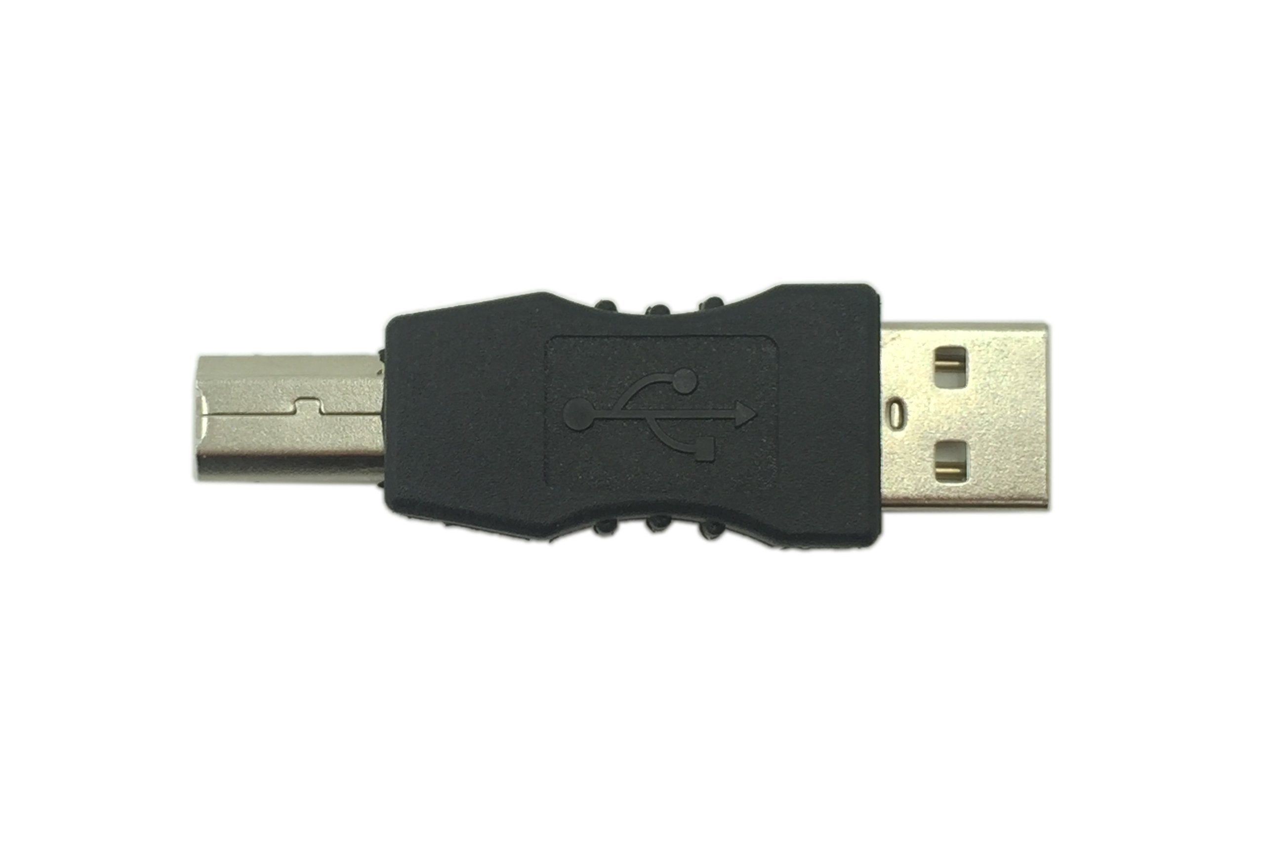 Cerrxian Usb Type A Male To Usb Type B Male Connector Converter Adapter (2Pack)