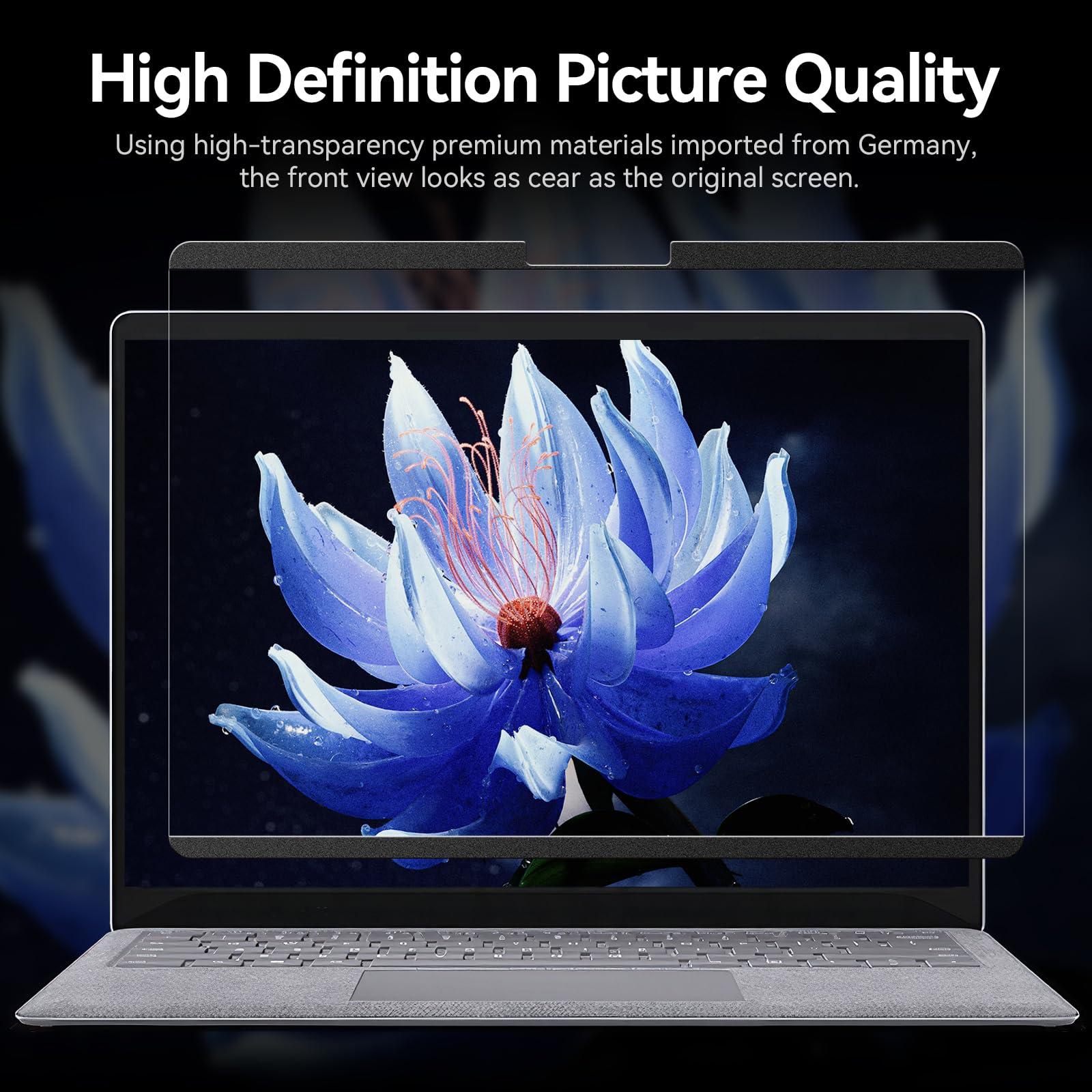 Magnetic Privacy Screen For 12.4 Inch Microsoft Surface Laptop Go 3/2/1, Removable Anti Glare Blue Light Laptop Privacy Filter,
