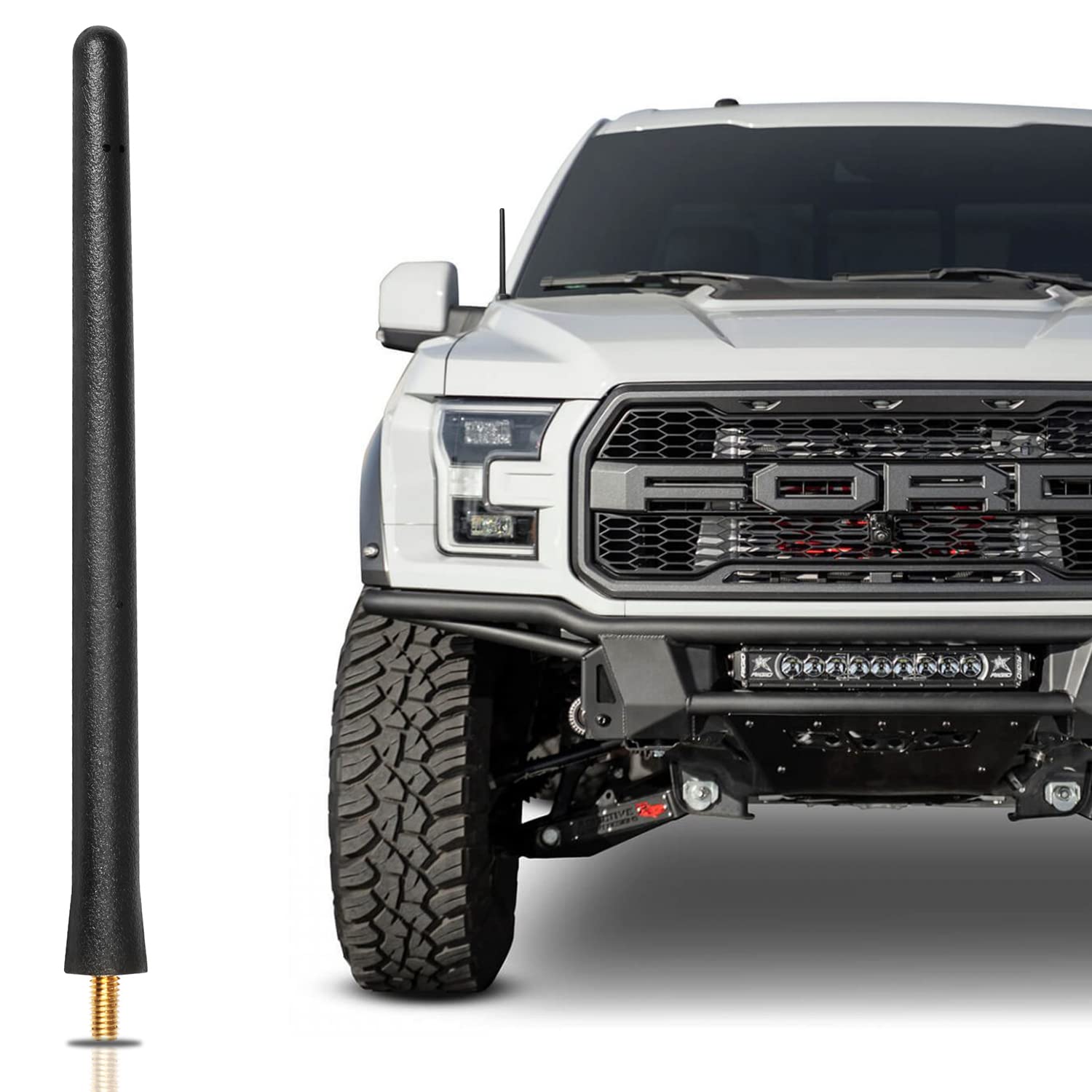 Ksaauto Short Antenna For 2009 2024 Ford F150 2017 2024 Ford F250, Car Antenna Replacement For Fm Am Reception, Flexible Rubber 