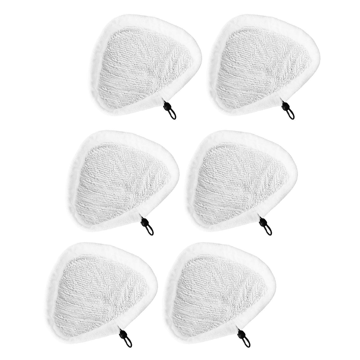 Fushing 6Pcs Steam Mop Pads,Reusable Washable Microfiber Steamer Cleaning Pads Replacement Pads Accessories for Steamboy X5 H2O 