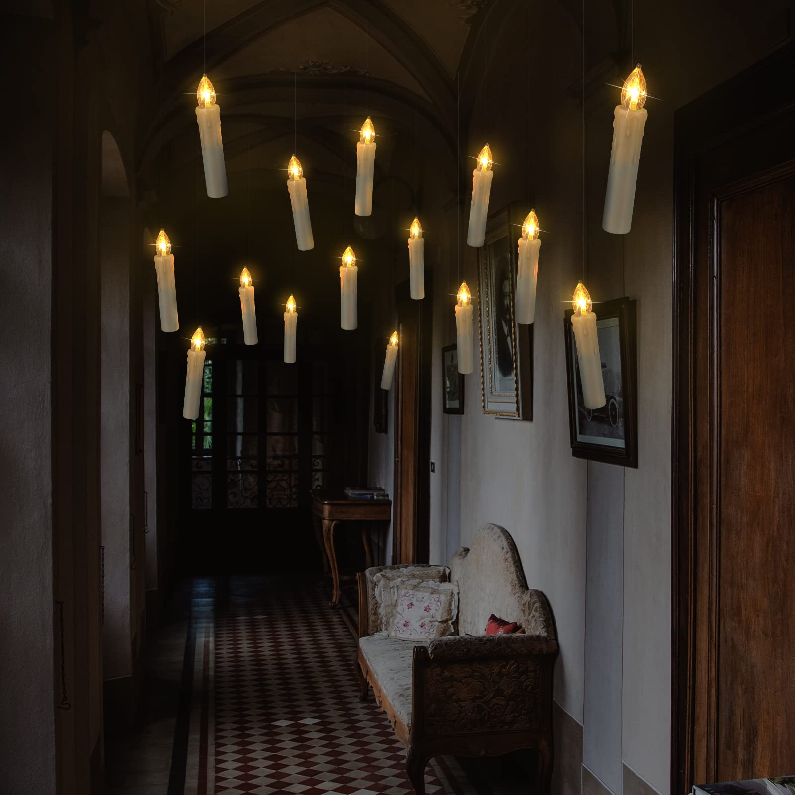 12 Pcs Led Window Candle, Battery Operated Flickering Candle Lights, With Remote Timer Function, Ideal For Indoor And Outdoor Ch