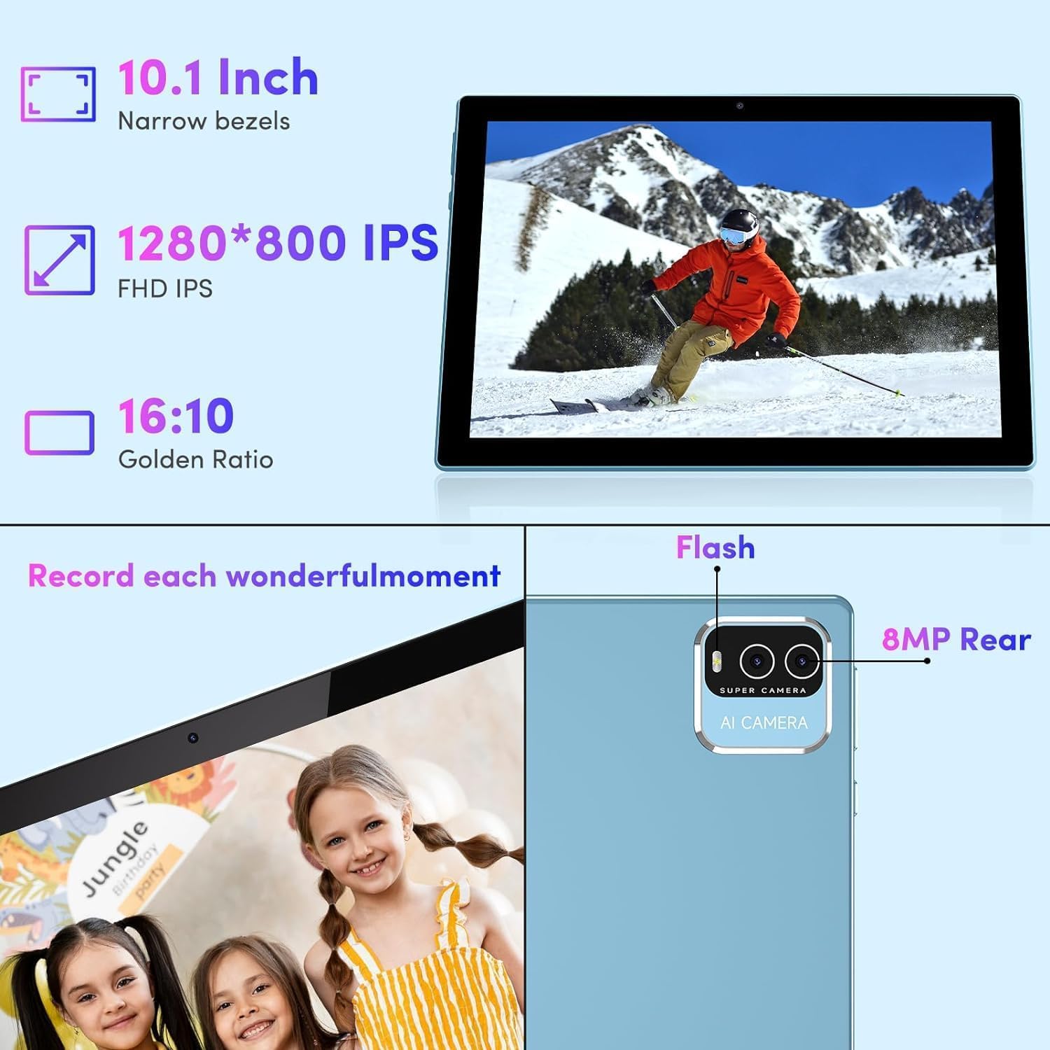 Android 13 Tablet 10 Inch, 2 In 1 Tablets With Keyboard, 12Gb Ram+128Gb Rom 1.8Ghz Quad Core Cpu, 2.4G/5G Wifi 6 Bt 5.0 Tablet P