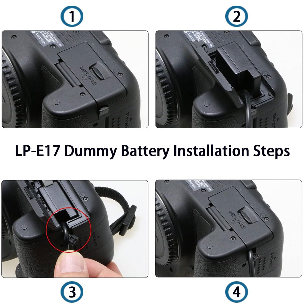 Hy1C Ack E18 Ac Power Adapter Dr E18 Dc Coupler Lp E17 Dummy Battery Kit For Canon Eos Rebel T6I T7I Sl2 Sl3 Rp R8 R10 R50 R100 T8I T6S 77D 200D 250D 750D 760D 800D 850D 8000D Cameras