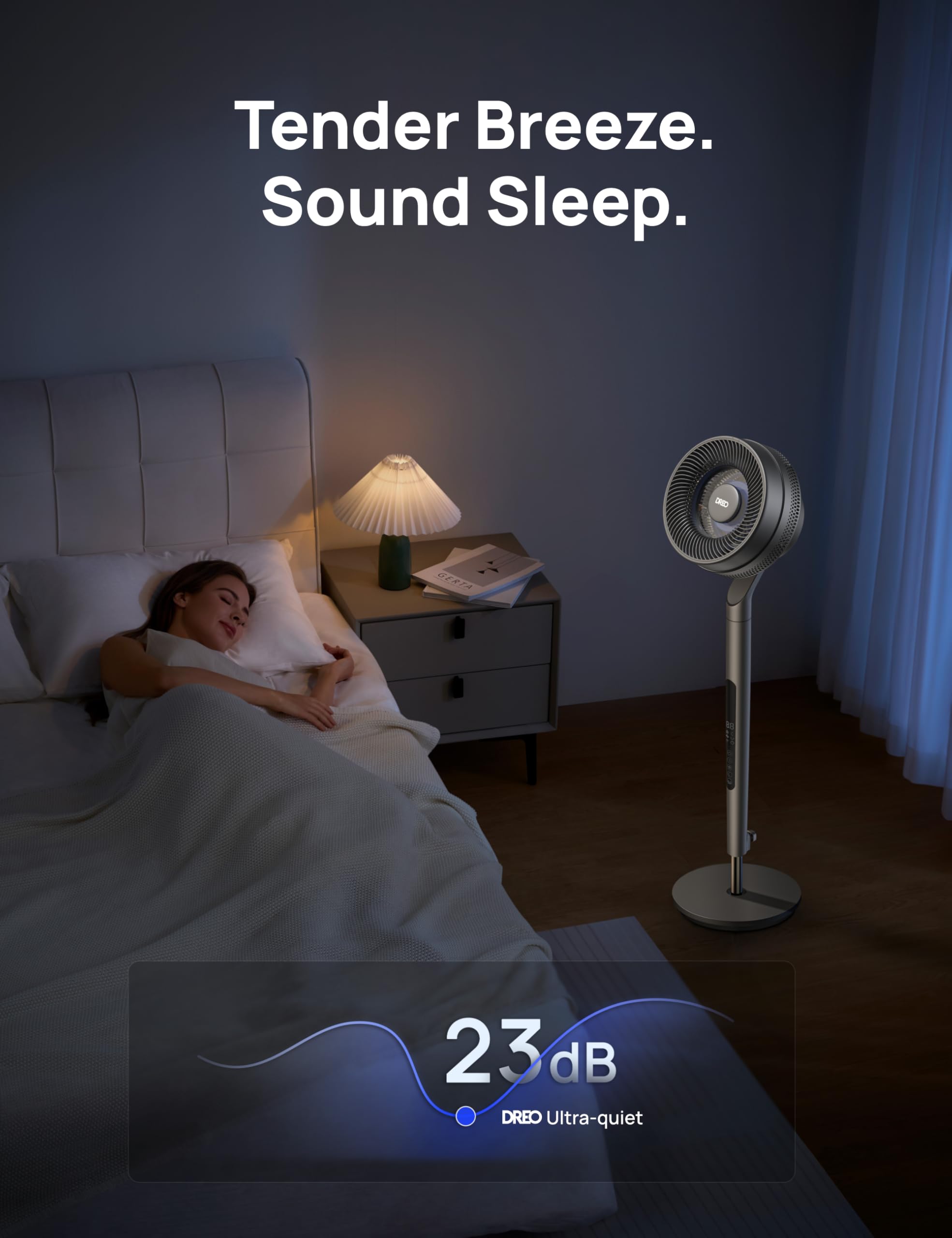 Dreo Smart Pedestal Fan For Bedroom, Wi Fi/Voice/Alexa Control, 6 Modes,10 Speeds, 12H Timer, 23Db Dc Quiet Circulator Fan, 120+
