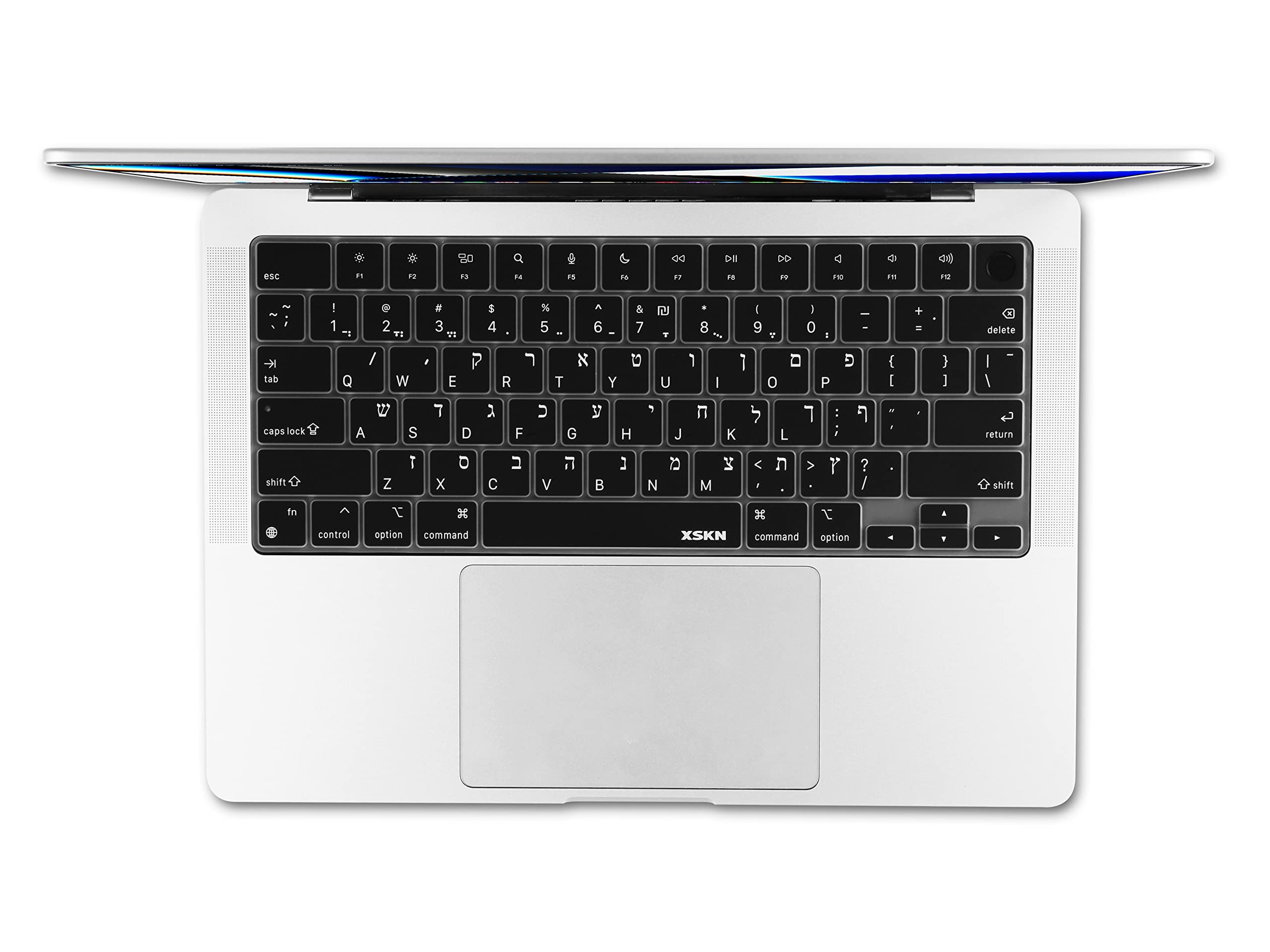 Xskn Hebrew Us Version Silicone Keyboard Cover Skin For 2022 2024 Macbook Pro 14.2'' 16.2'' Macbook Air 13.6'' 15.3'' And Touch