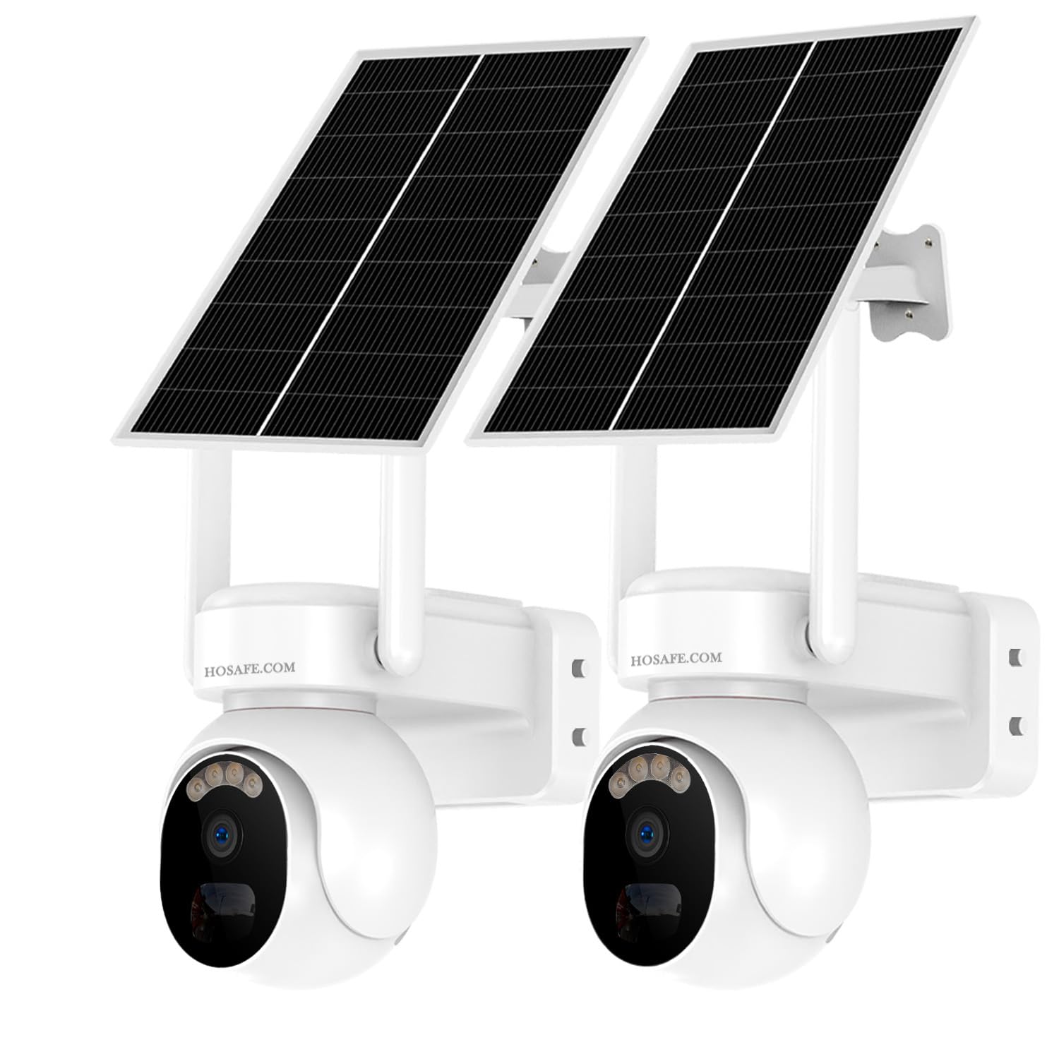4G Lte Cellular Security Camera Outdoor, Off Grid Security Camera No Wifi Solar Powered, 360� Ptz Solar Camera Outdoor Wireless, 2K Color Night Vision, Pir Motion Sensor, Built In Sim Card, 2 Cameras