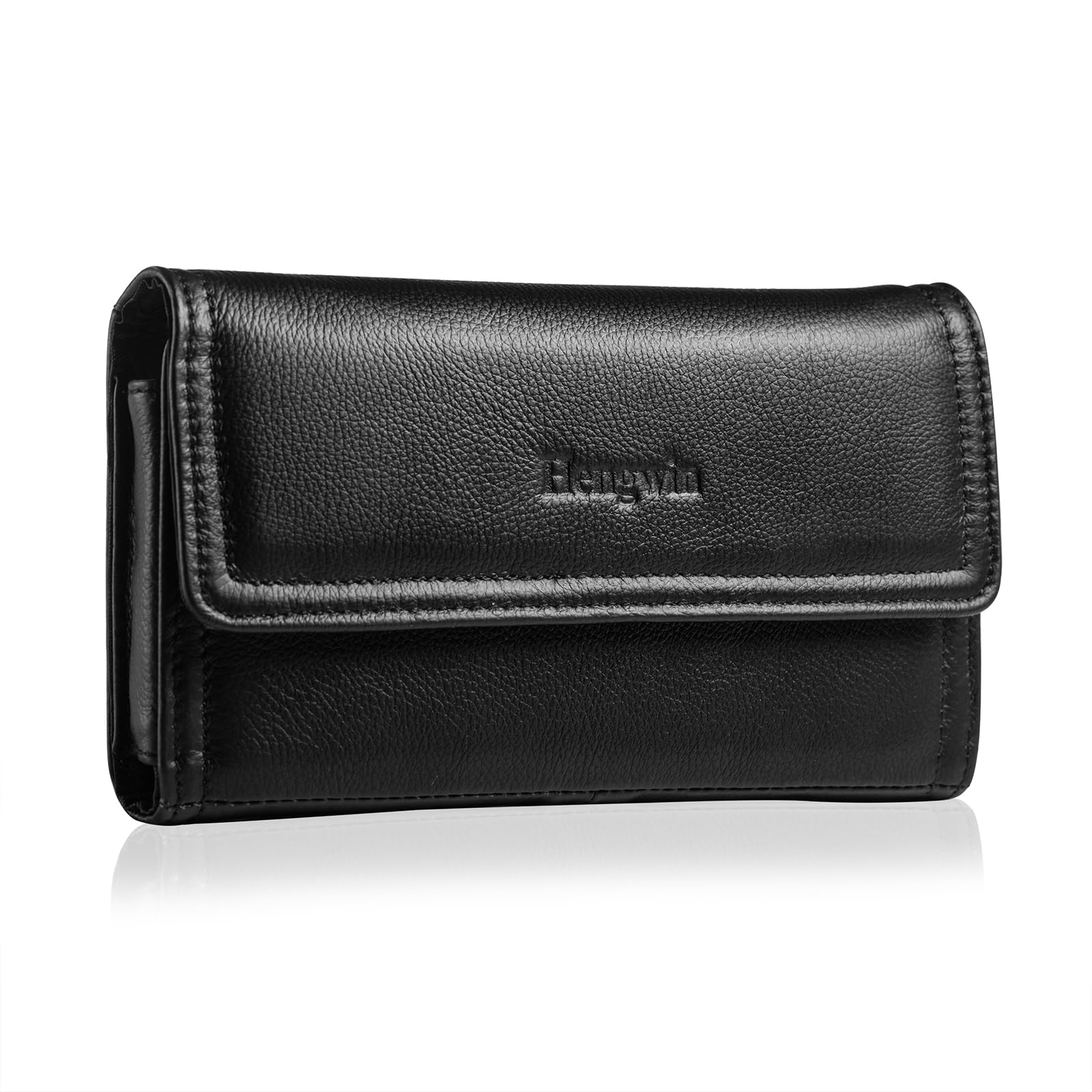 Hengwin Horizontal Leather Phone Holster Fits For Iphone 15 Plus 14 Pro Max 13 Pro Max 12 Pro Max Samsung Galaxy A14 A34 A54 S22