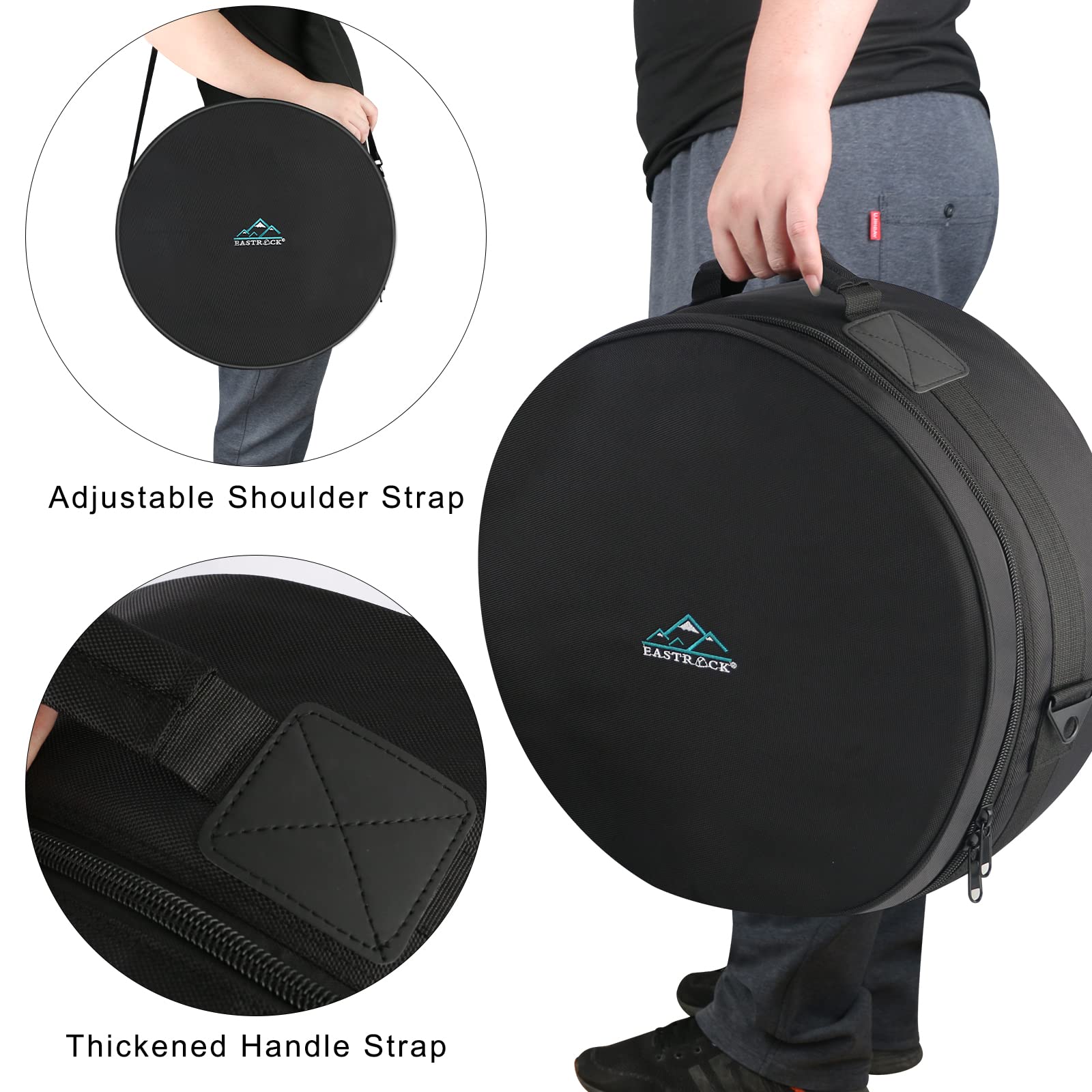 Eastrock 14'' X6.5'' Snare Drum Bag, Snare Drum Cases 15 Mm Thick Padding For Your Drum Protection (14 * 6.5'' Snare)