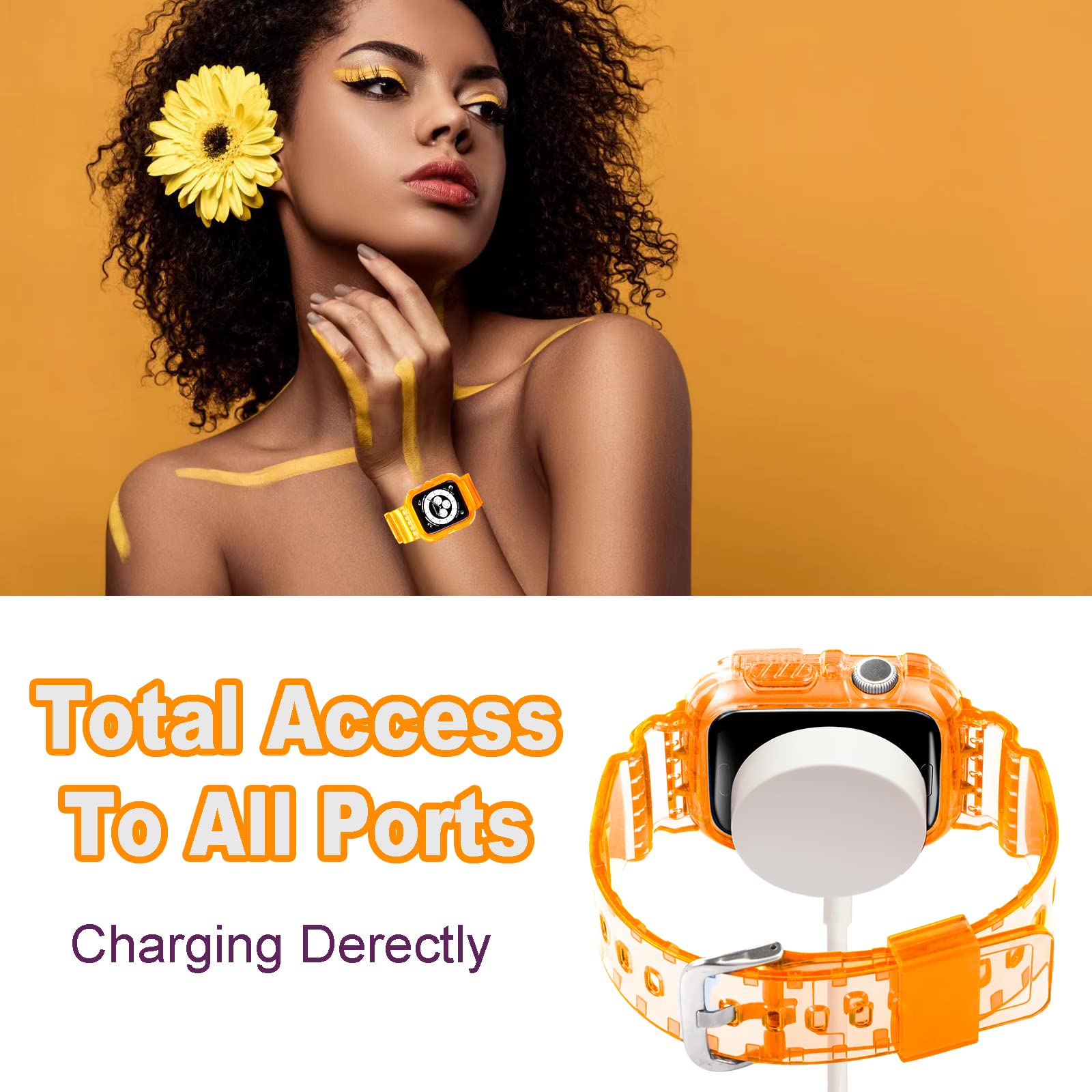 Blingbrione Case With Band Compatible For Apple Watch 38Mm 40Mm 41Mm,Shockproof Impact Resistant Protective Bumper Cover With Si