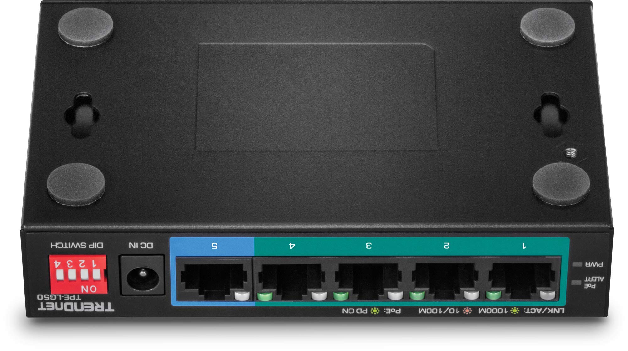 Trendnet 5-Port Gigabit Long Range Poe+ Switch, 4 X Gigabit Poe+ Ports, 1 X Gigabit Port, 32W Poe Budget, 10Gbps Switching Capac