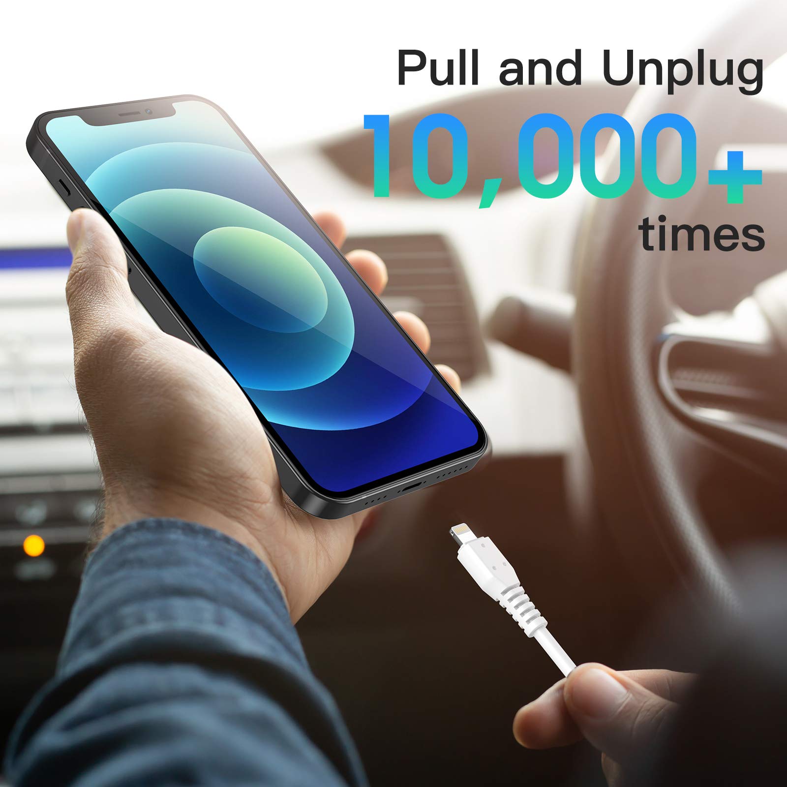 Iphone Charger 3Ft 5Pack,Lightning Cable 3 Foot,Mfi Certified Charging Cord 3 Feet Compatible With Apple Iphone 11/Pro/Max/Se/X/Xs Max/Xr/8/8 Plus/Ipad/Ipod (White)