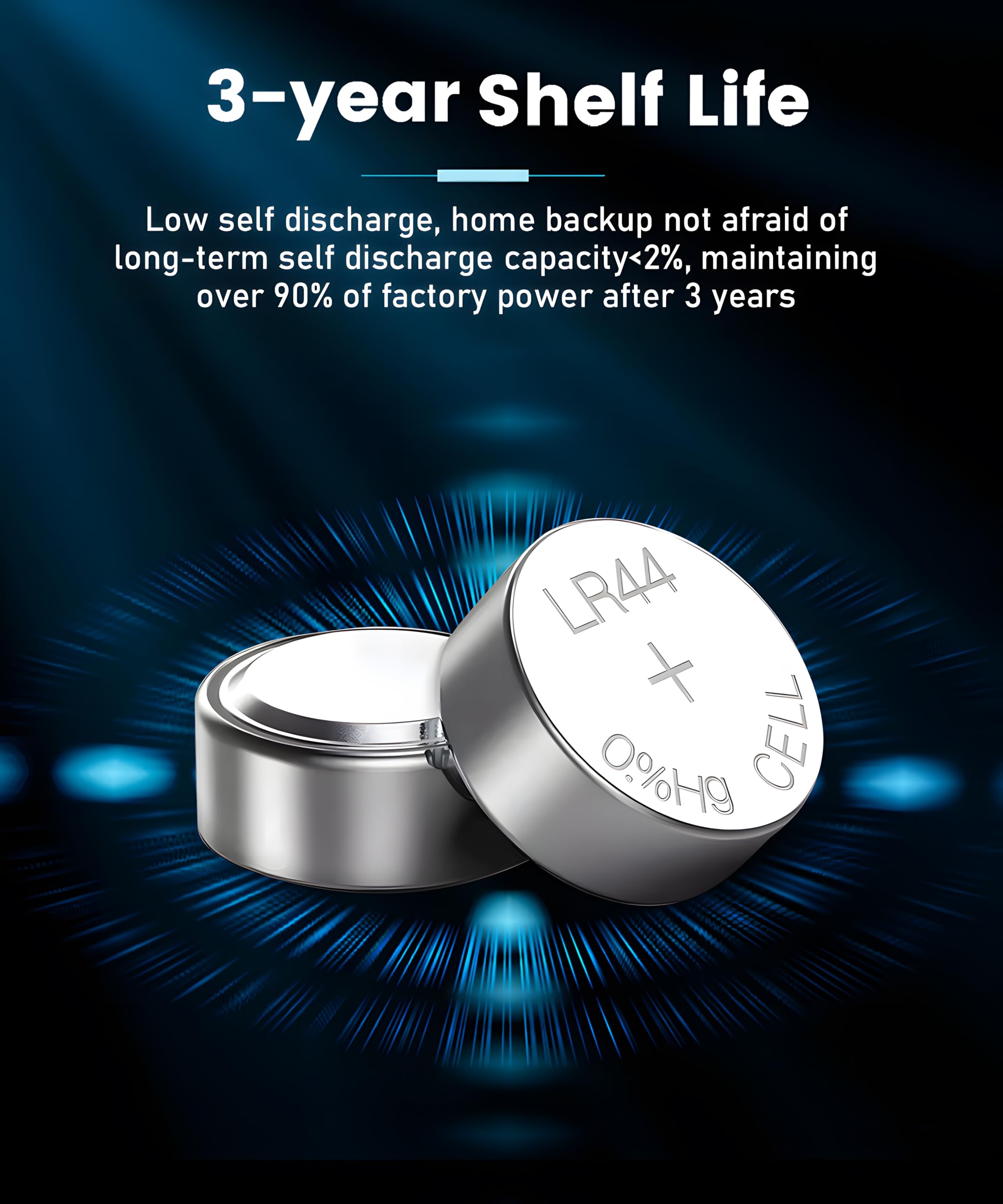 Ykm Lr44 Batteries Ag13 L1154F A76 357/303 L1154 L1154C Lr44H 1.5V Alkaline Batteries For Digital Caliper Watch Battery 10 Pack