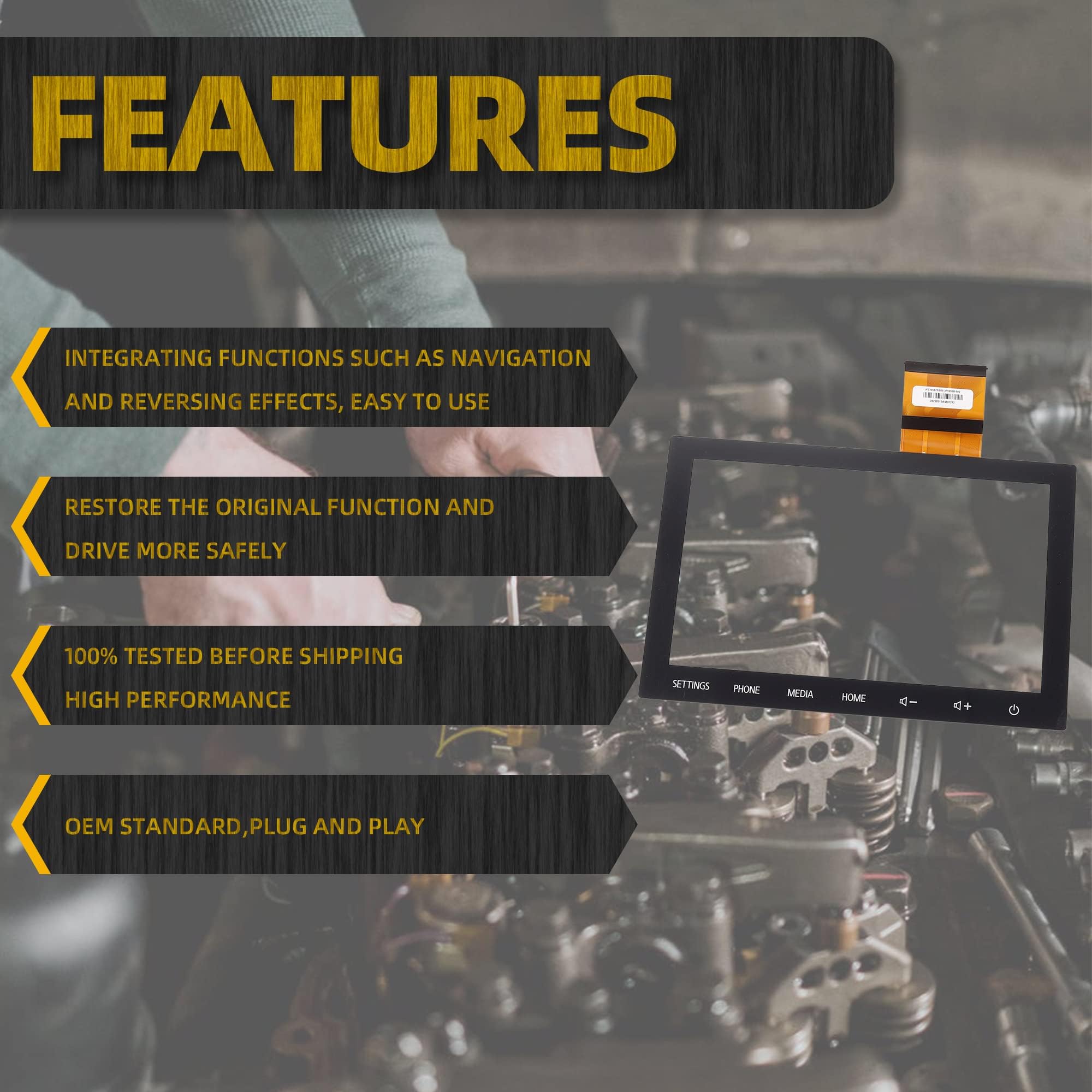 Dasbecan 8 Touch Screen Without Lcd Compatible With 2020 2021 2022 Mitsubishi Outlander Replaces 8740A103 8740A098