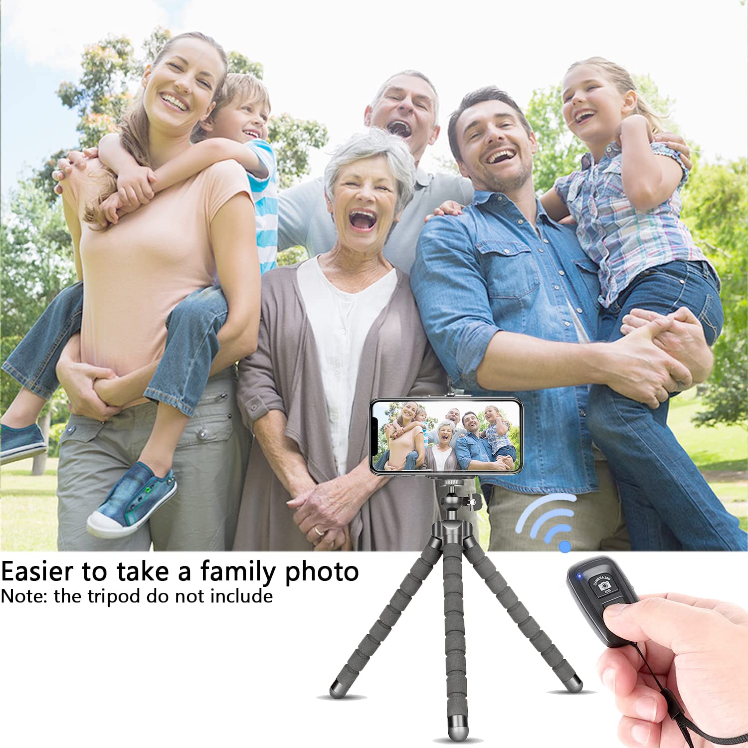 Wireless Camera Remote Control (2 Pack), Wireless Remote For Iphone & Android Phones Ipad Ipod Tablet, Clicker For Photos & Vide