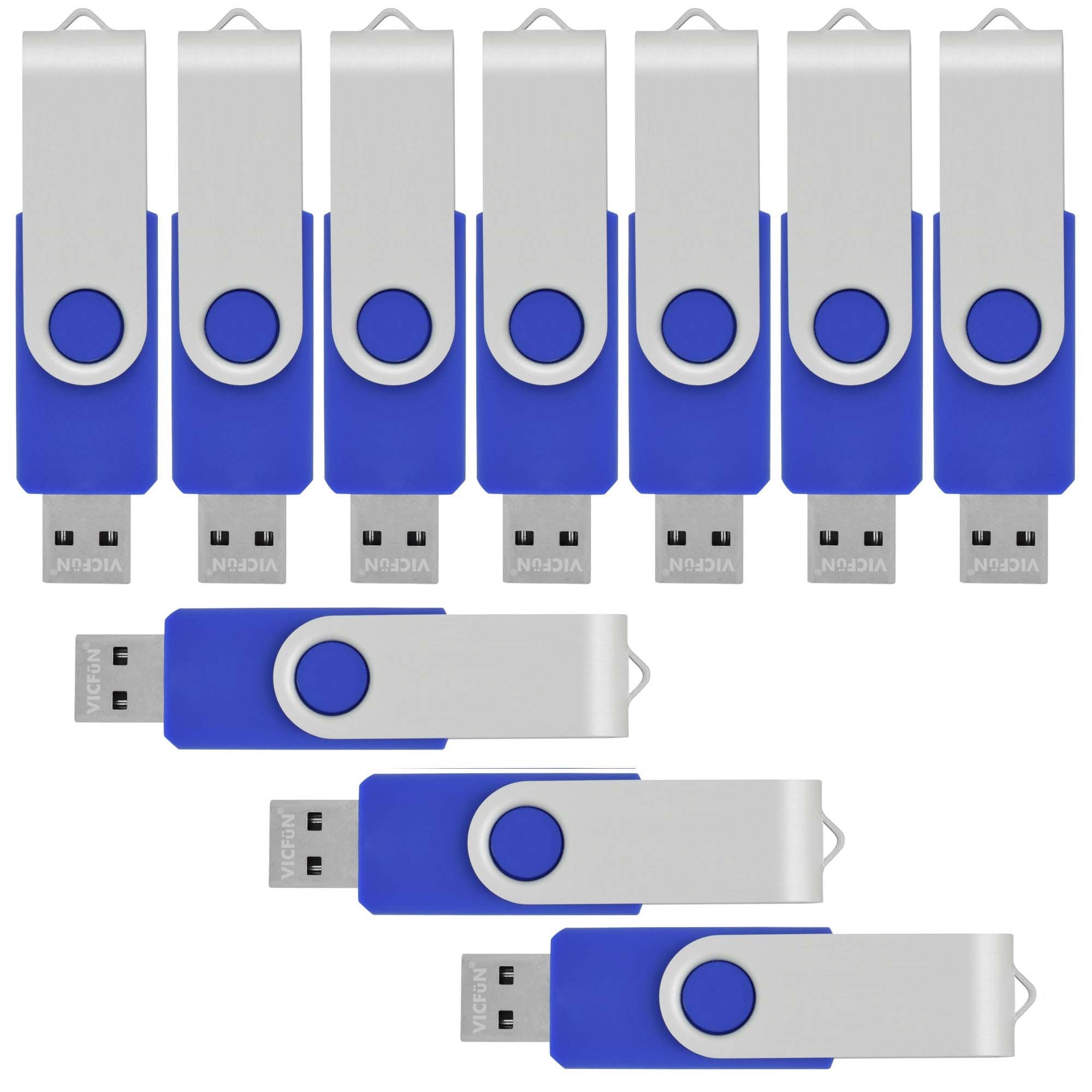 Vicfun 20 Pack 16Gb Usb Flash Drives Bulk 16Gb Flash Drive 20 Pack Usb2.0 Blue