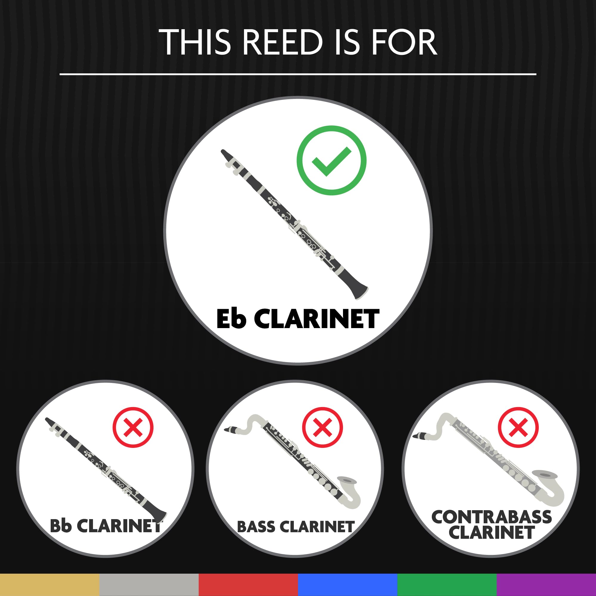 L  Gre Reeds - Eb Clarinet Reed, European Cut, Strength 3.25 (Ebes3.25) - Premium Synthetic Woodwind Reed