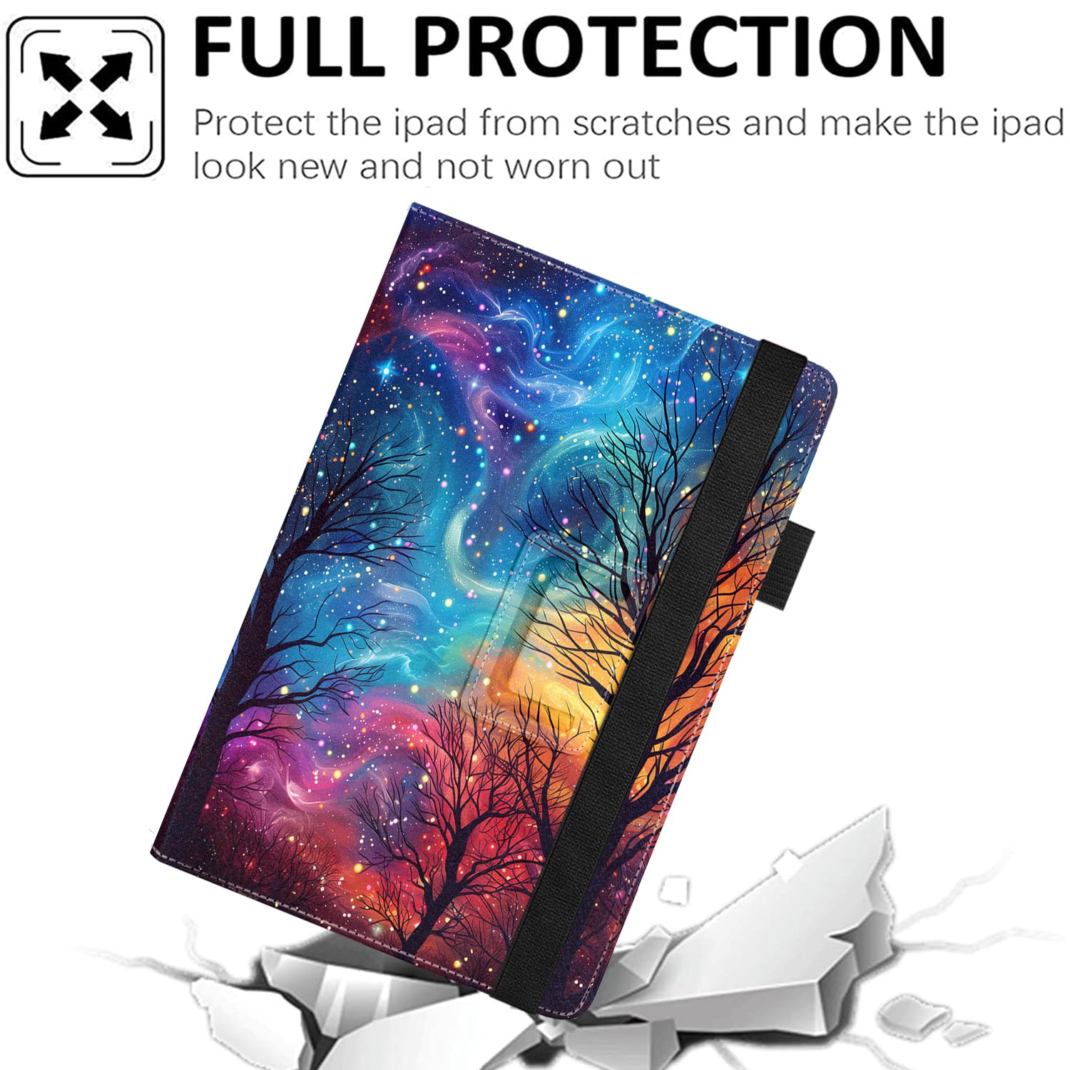 Pudiceva Universal Case For 10 10.1 Inch Tablet,Slim Folio Protective Cover For 9.6'' 10'' 10.1'' 10.5'' And All 9'' 10.5'' Touc