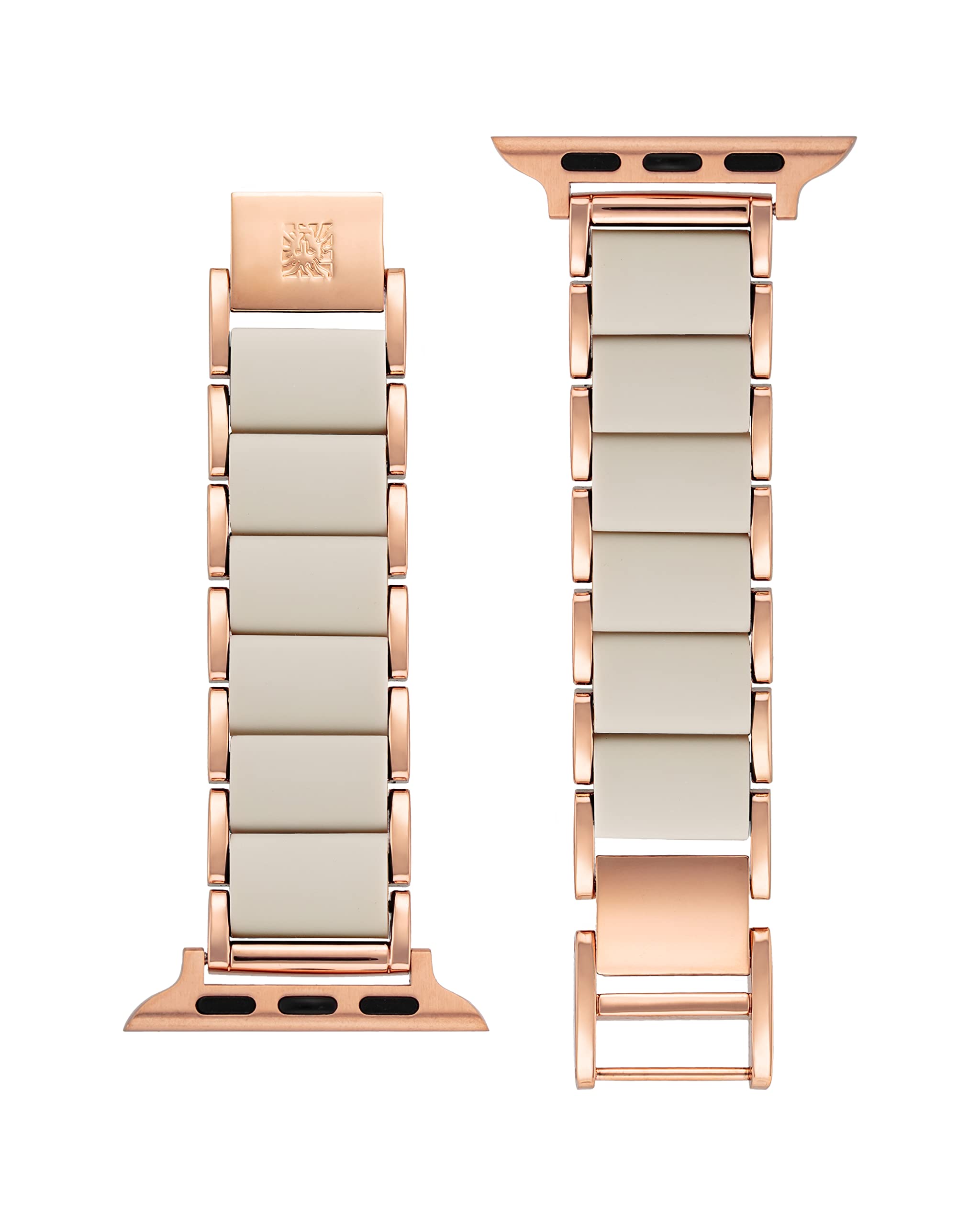 Anne Klein Rubberized Fashion Bracelet For Apple Watch, Secure, Adjustable, Apple Watch Replacement Band, Fits Most Wrists