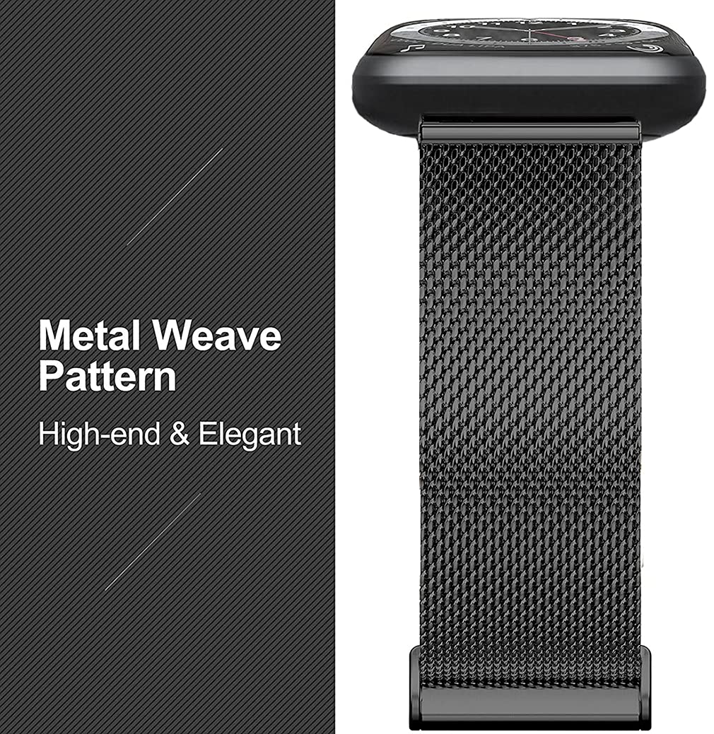 Qunions Bands Compatible With Wyze Watch 47/44Mm For Women Men, Breathable Stainless Steel Metal Mesh Band, Adjustable Replaceme
