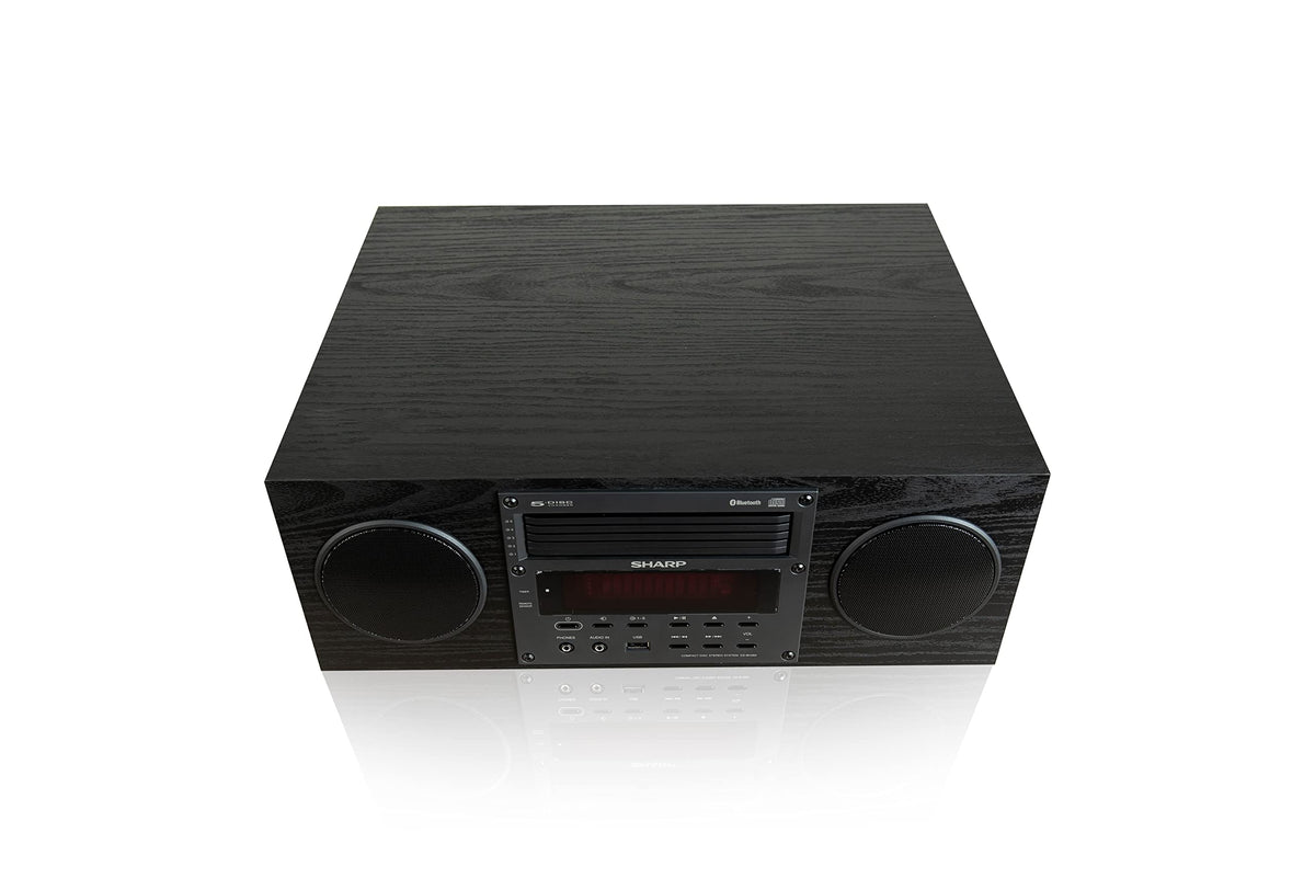 Sharp Cd Bh350 Micro Audio Component System With 5 Cd Changer, Bluetooth, Fm Radio & Usb Playback   50 Watts Rms