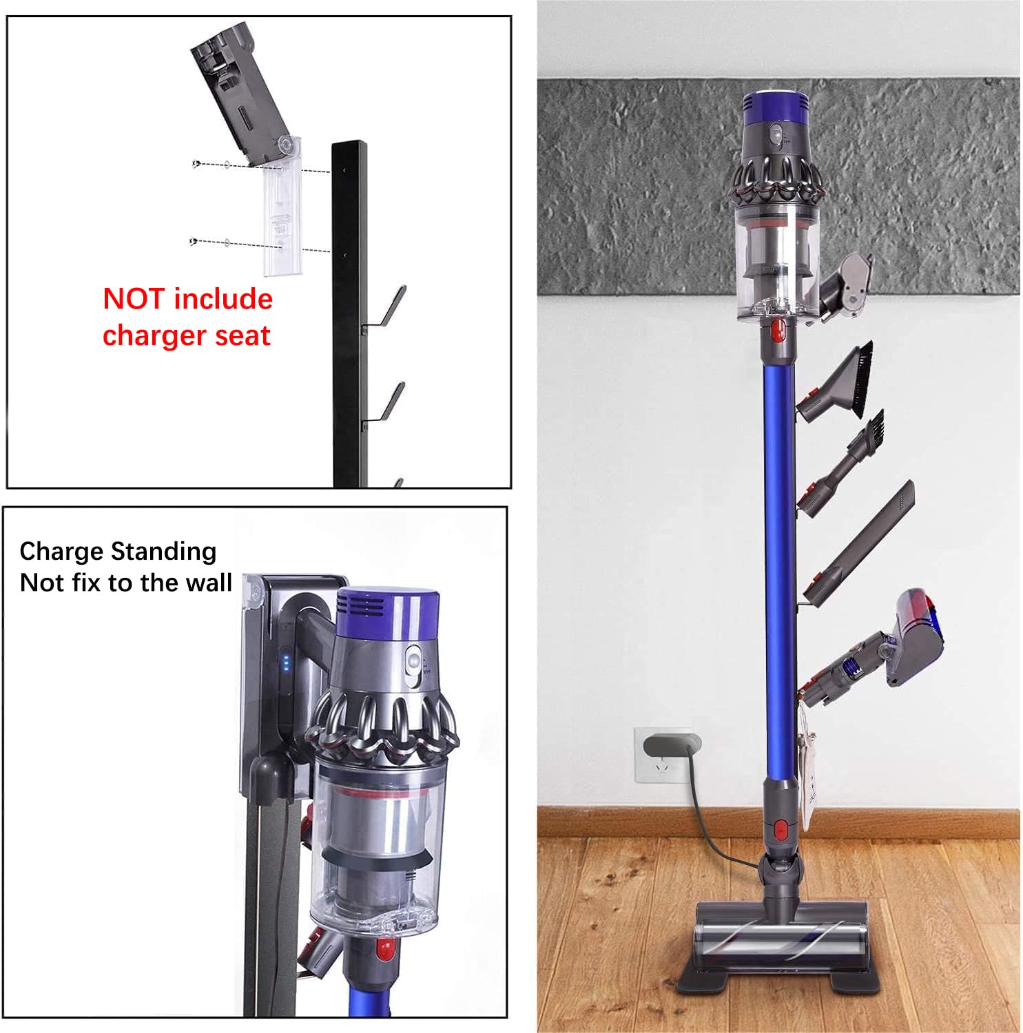 Xigoo Storage Stand Docking Station Holder Compatible With V15 Detect V11 V10 V8 V7 V6 Cordless Vacuum Cleaners & Accessories, S