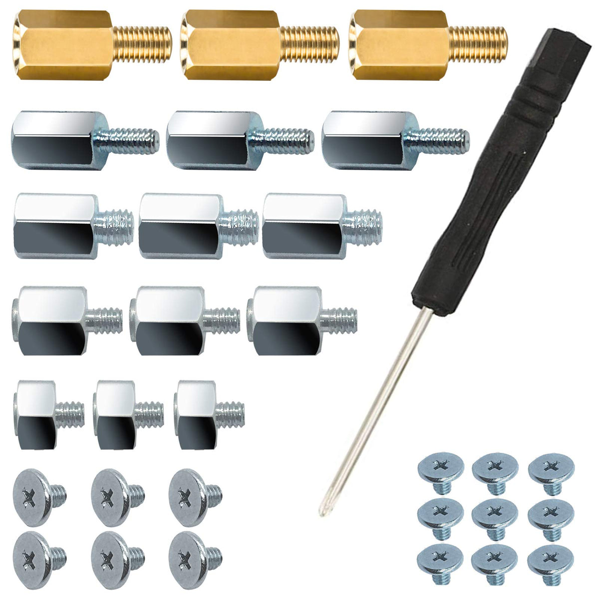 Pcie Nvme M.2 Ssd Mounting Screws Kit For Asus Gigabyte Asrock Msi Motherboards, 30Pcs