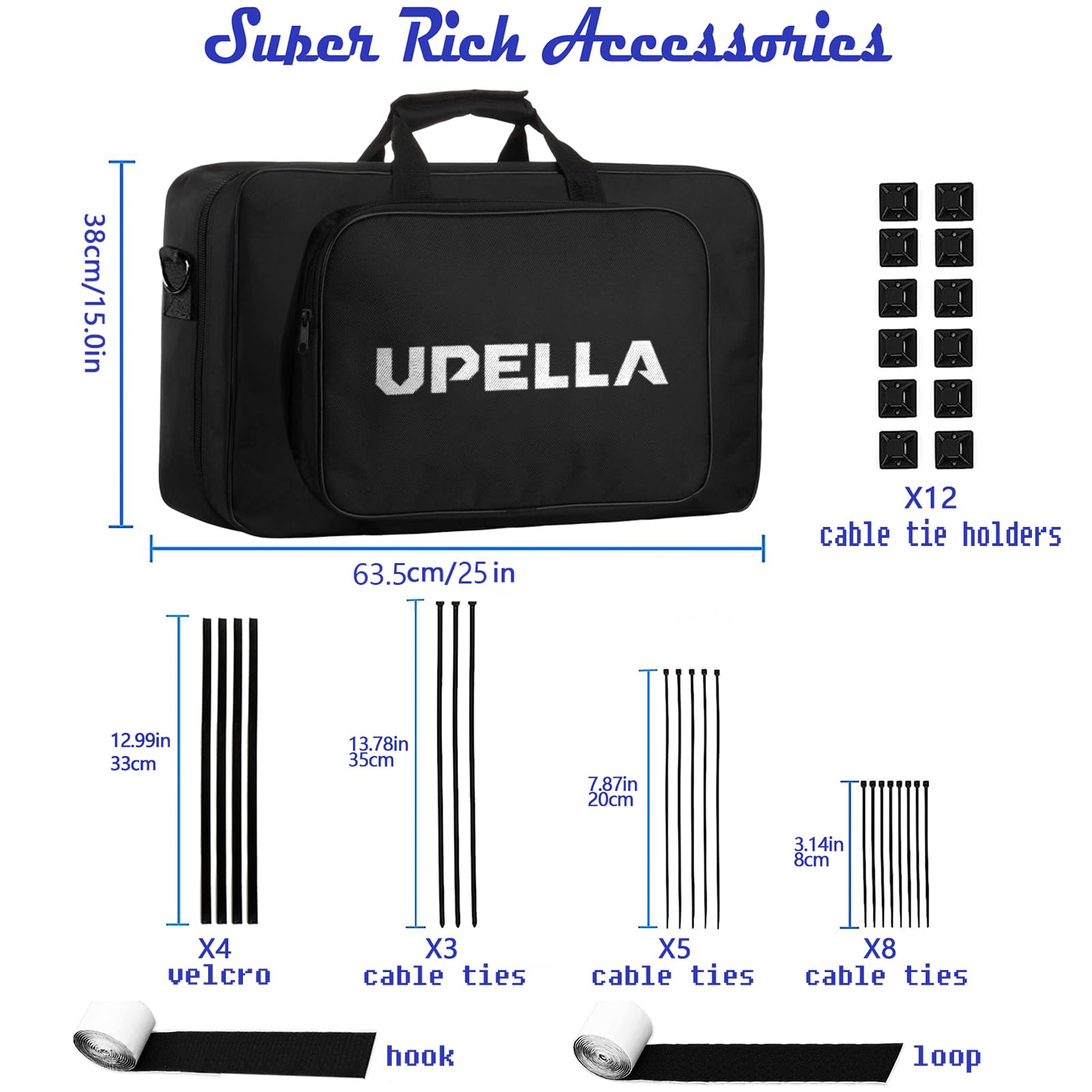 Upella Guitar Pedal Board Aluminum Guitar Effect Pedal Board 22 X 12.5 Guitar Effects Pedalboard Accessories With Carrying B
