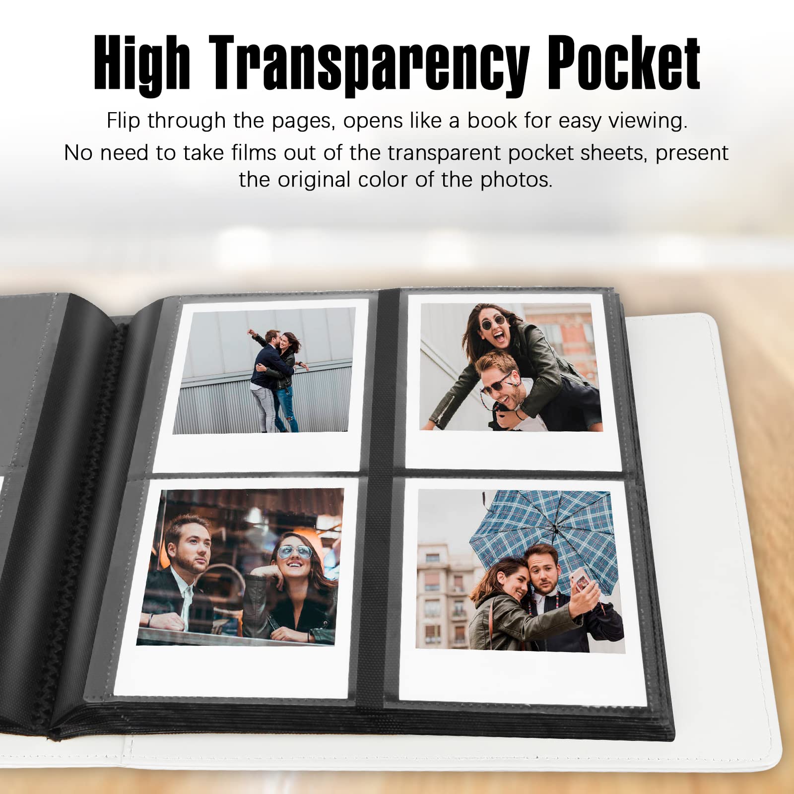 192 Pockets Photo Album For Fujifilm Instax Wide 300 Camera, Polaroid 600 I Type Film Album, Extra Large Picture Albums For Polaroid Now Onestep2 Onestep+ Instant Camera, Pop Lab Print Camera (White)