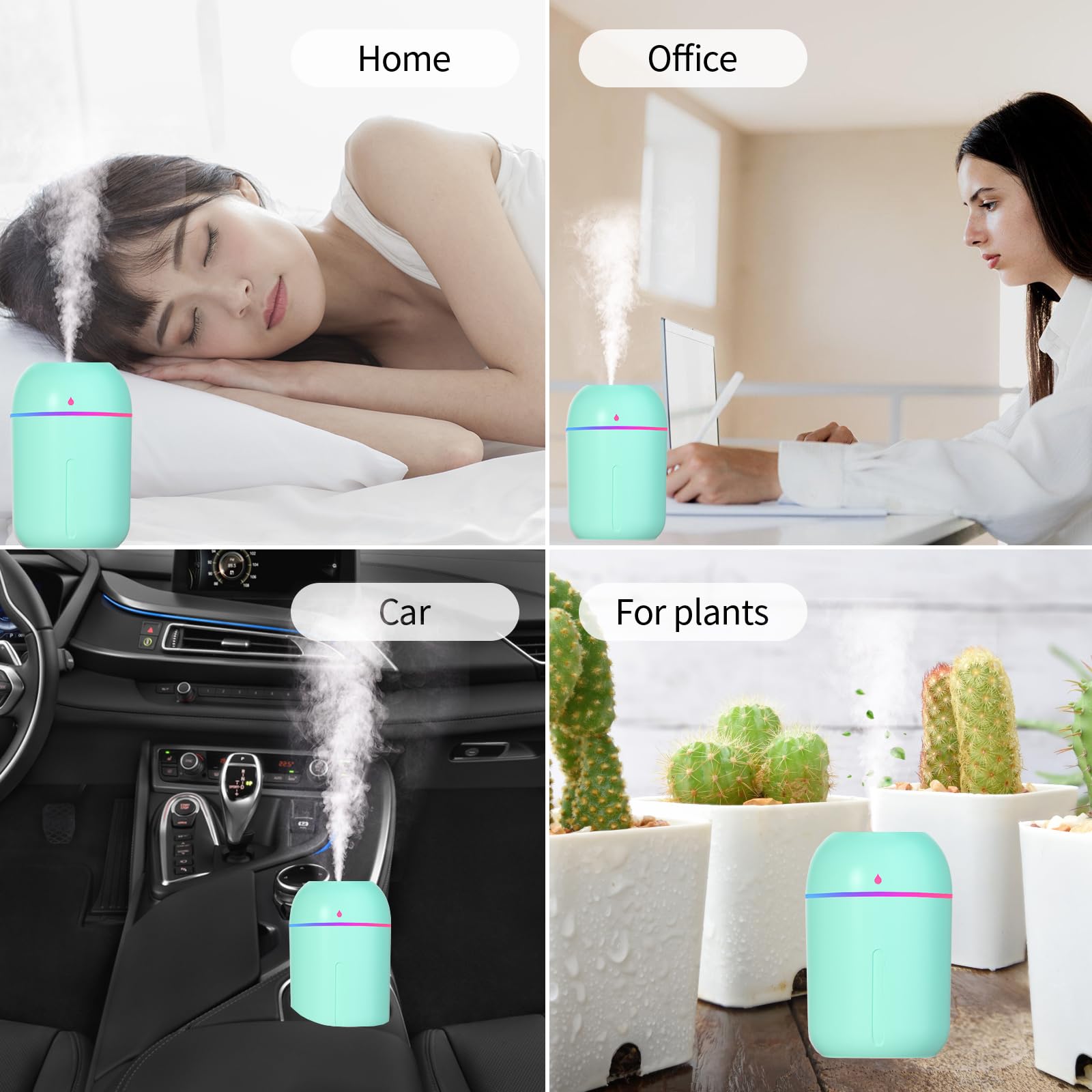 Small Humidifier For Plants Portable Humidifiers For Bedroom Personal Desktop Mini Humidifier, Usb Humidifiers For Office Car Tr
