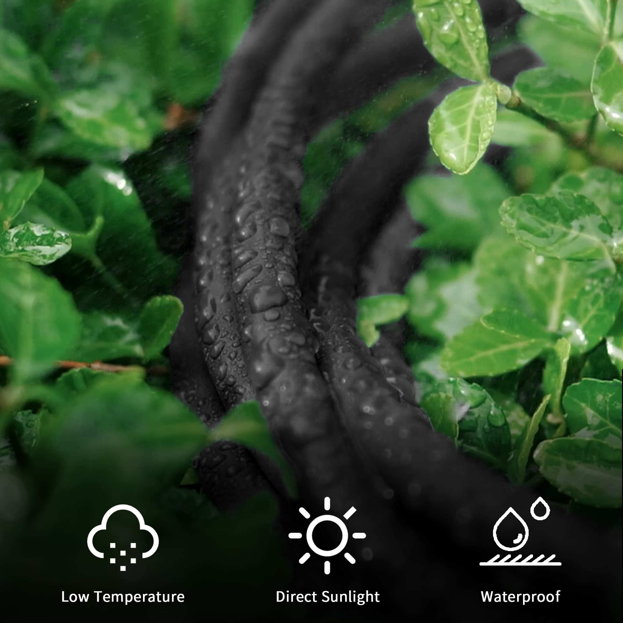 Yojoe Indoor Outdoor Extension Cord With Lighted End, 3 Prong 15A Weatherproof Power Extension Cord, 12 Gauge Heavy Duty 10 Ft B