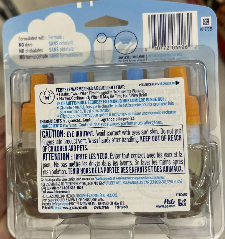 Febreze Plug Air Freshener Refills, Limited Edition Fresh Harvest Pumpkin Scent, (2 Count, 1.75 Oz)