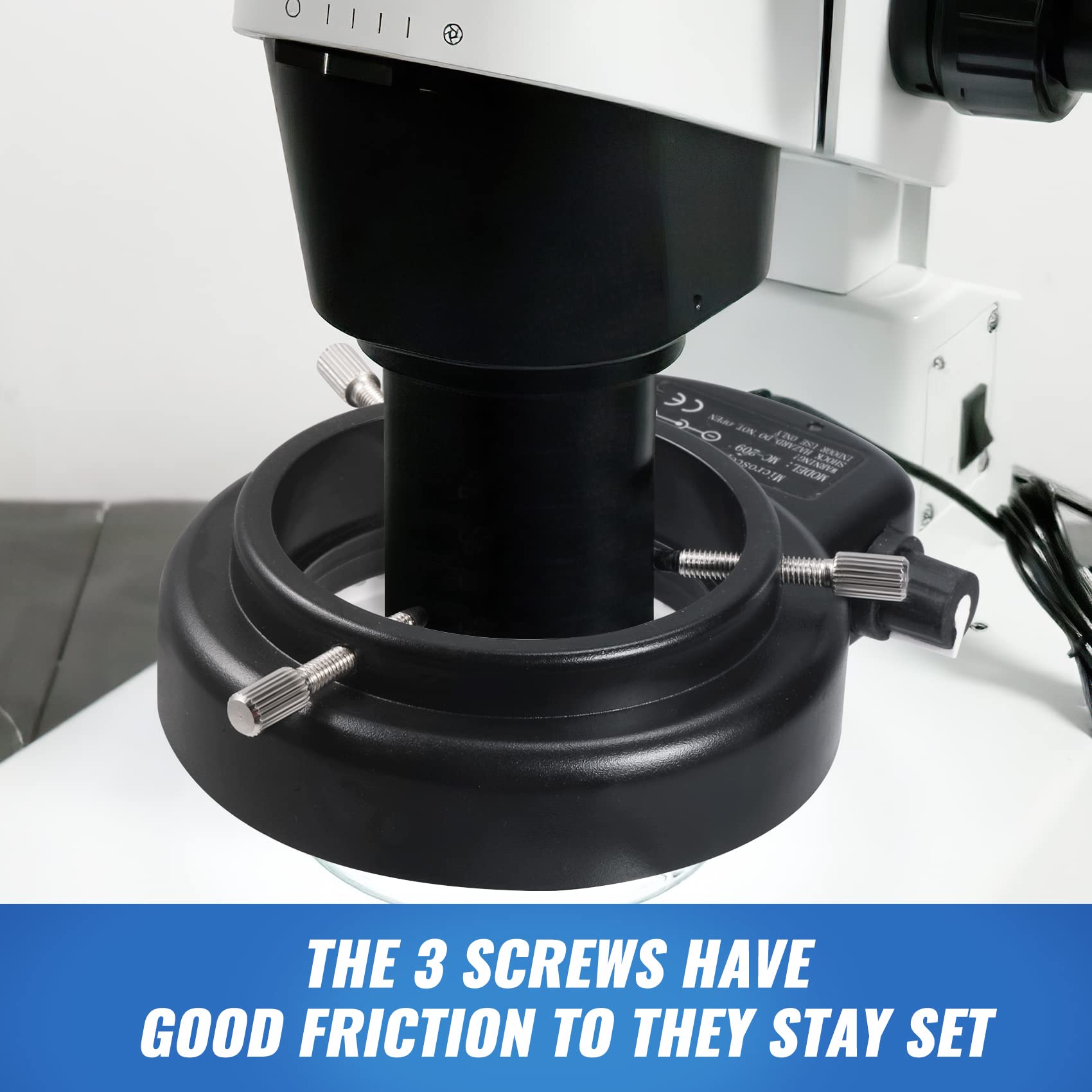 Annhua 144 Led Ring Microscope Light Adjustable Illuminator, Microscope Lamp Led Ring Light Source For Lab Stereo Microscopes, C