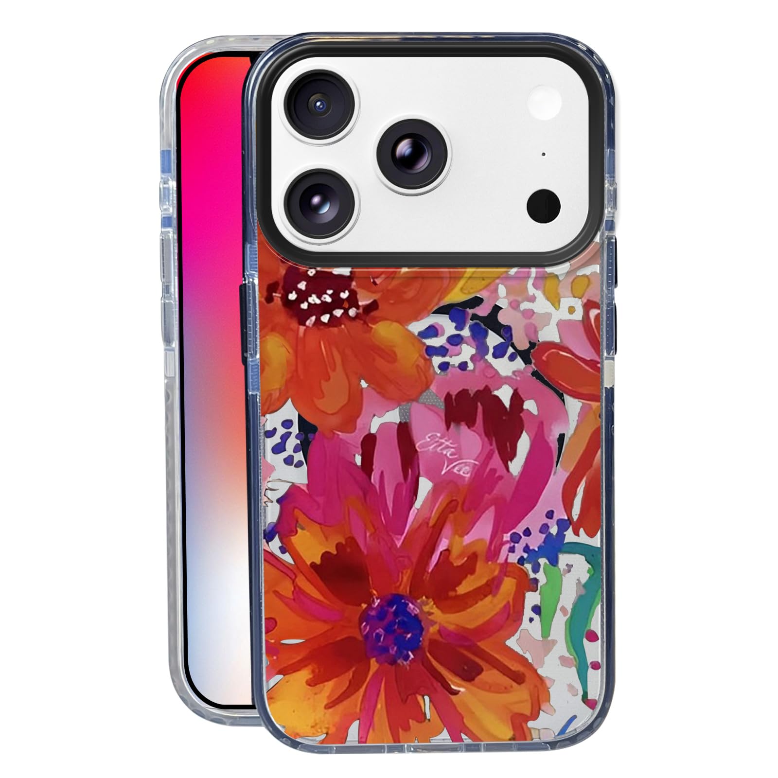 Watercolor Floral for iPhone 17 Pro Max Case,MagSafe Compatible,Matte Soft Slim Shockproof Cover,Anti-Fingerprint,Anti-Yellowing