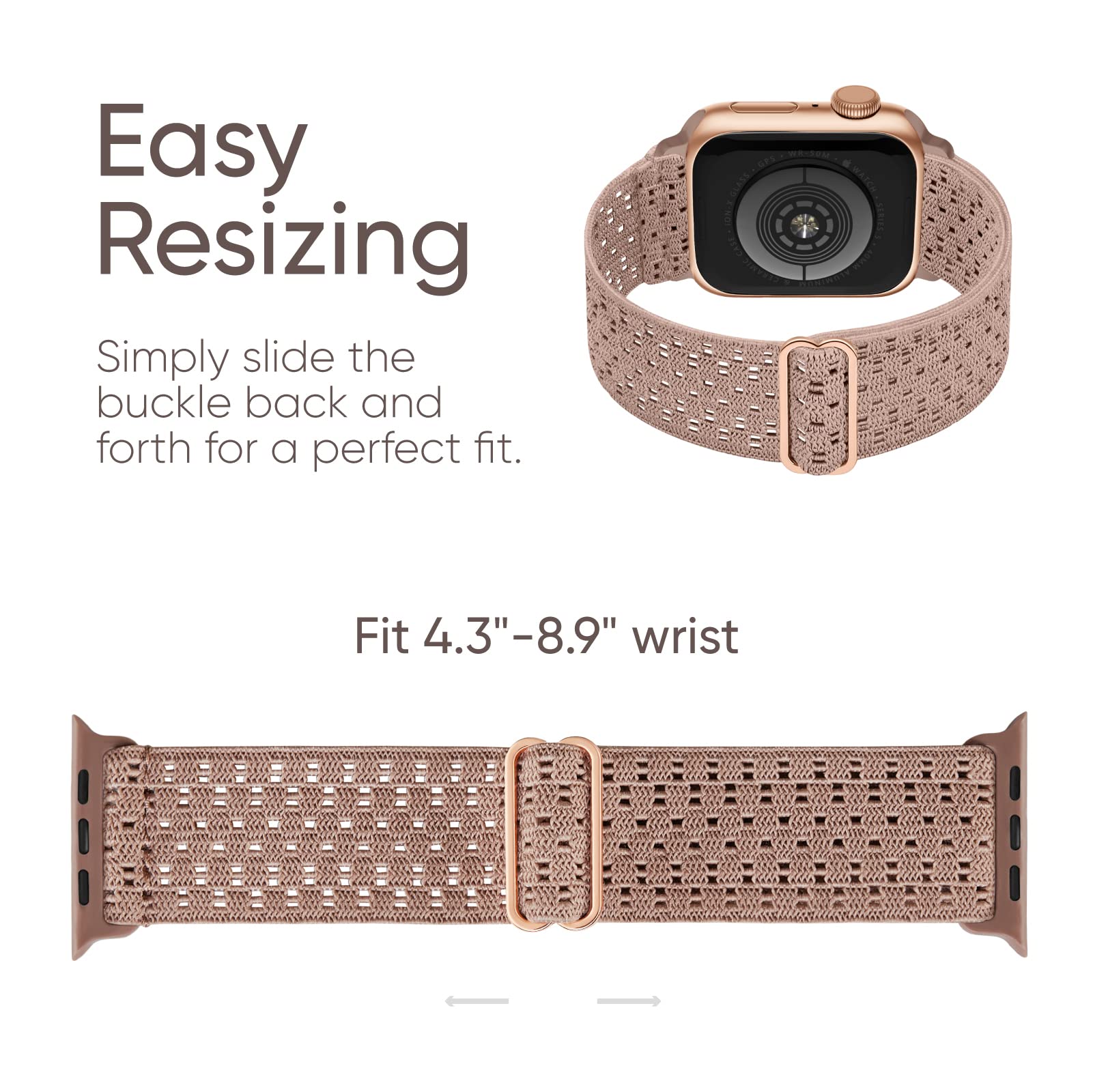 Stretchy Nylon Solo Loop Bands Compatible With Apple Watch 38Mm 40Mm 41Mm 42Mm 44Mm 45Mm 49Mm, Adjustable Braided Sport Elastic