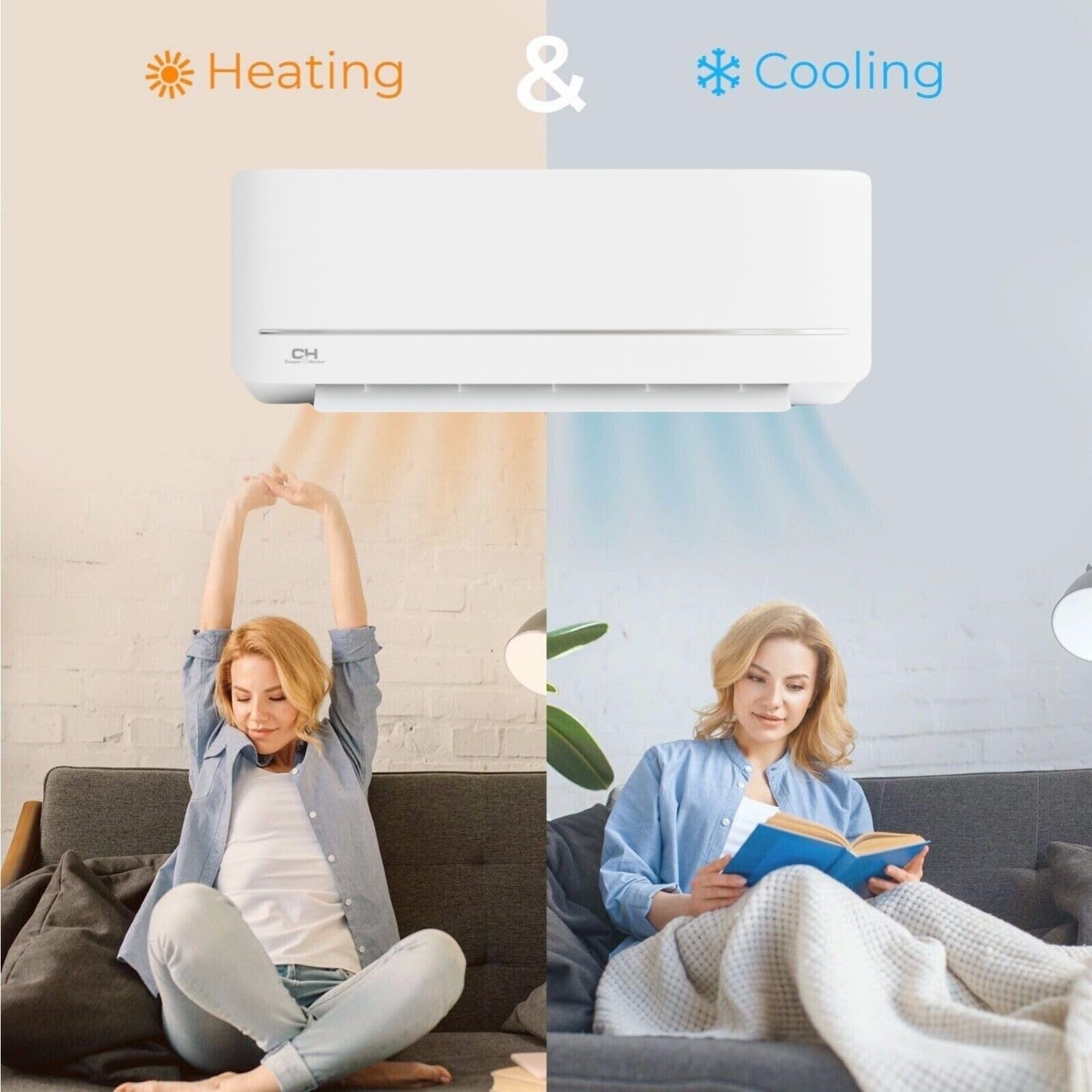 Cooper & Hunter 24,000 Btu, 230V, 17 Seer Ductless Mini Split Ac/Heating System Pre Charged Inverter Heat Pump With 16Ft Install