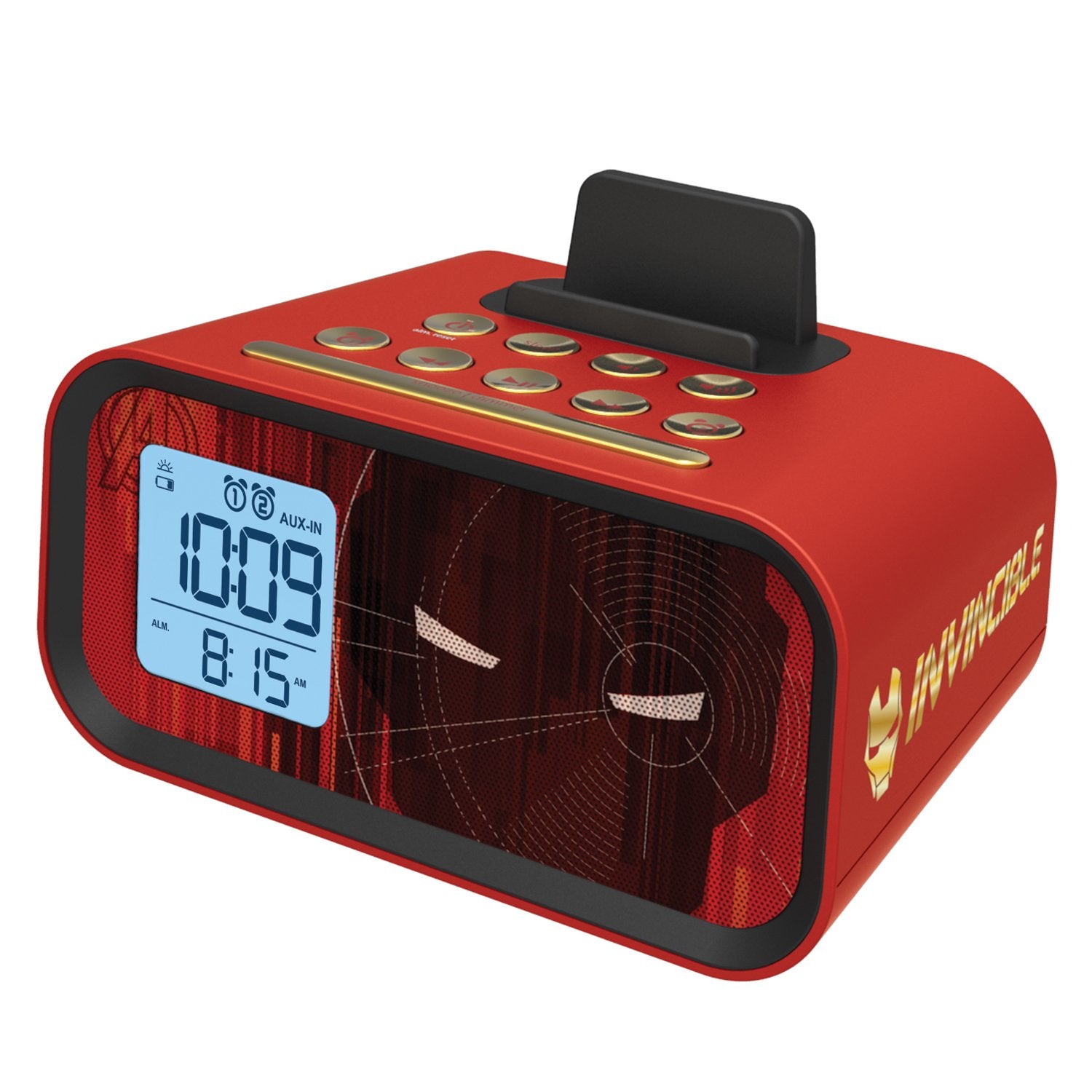 Iron Man Dual Alarm Clock Speaker System (Mr-M23)