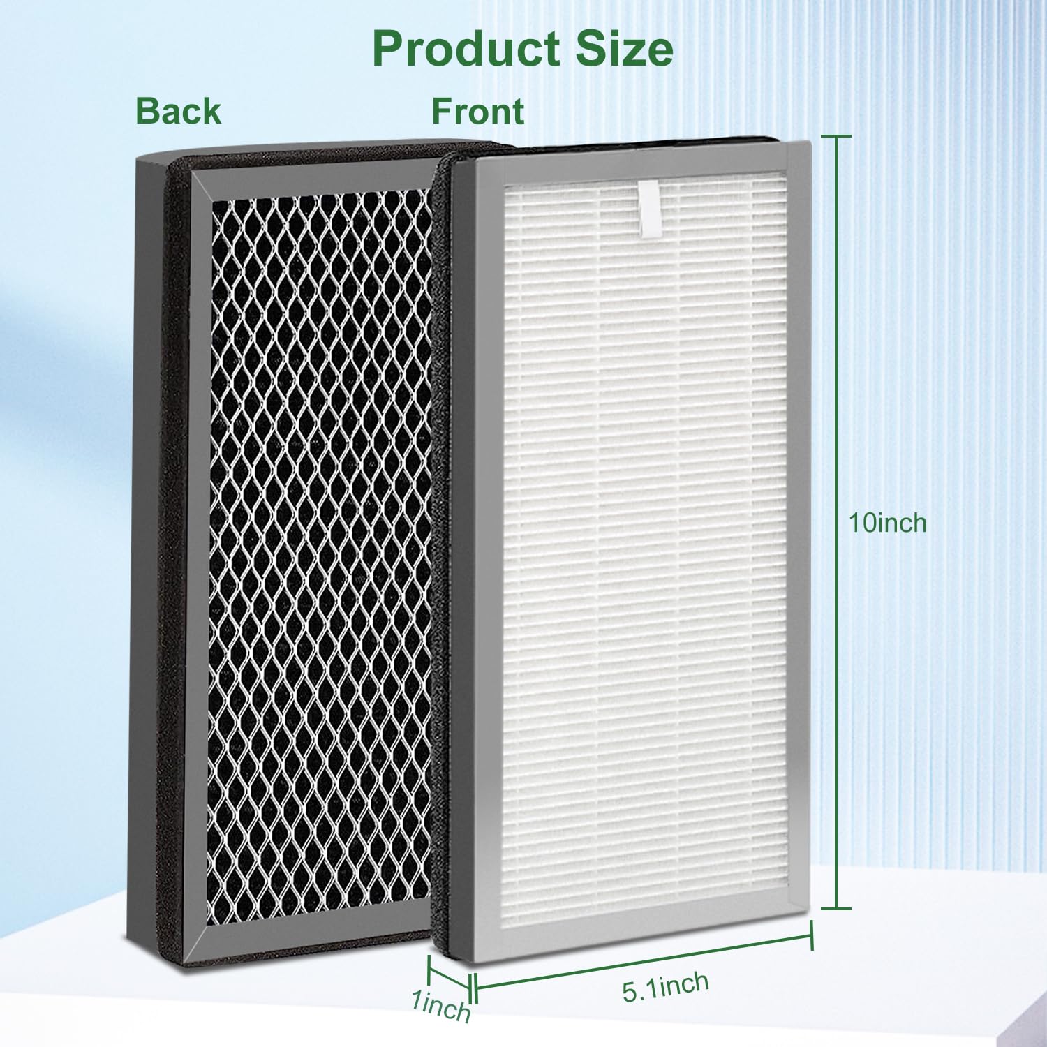 Nxbhg 4 Pack 15 Replacement Filter For Ma Air Puri Fier Models 15, 3 In 1 Filter Contains Pre Filter And Activated Carbon Filter