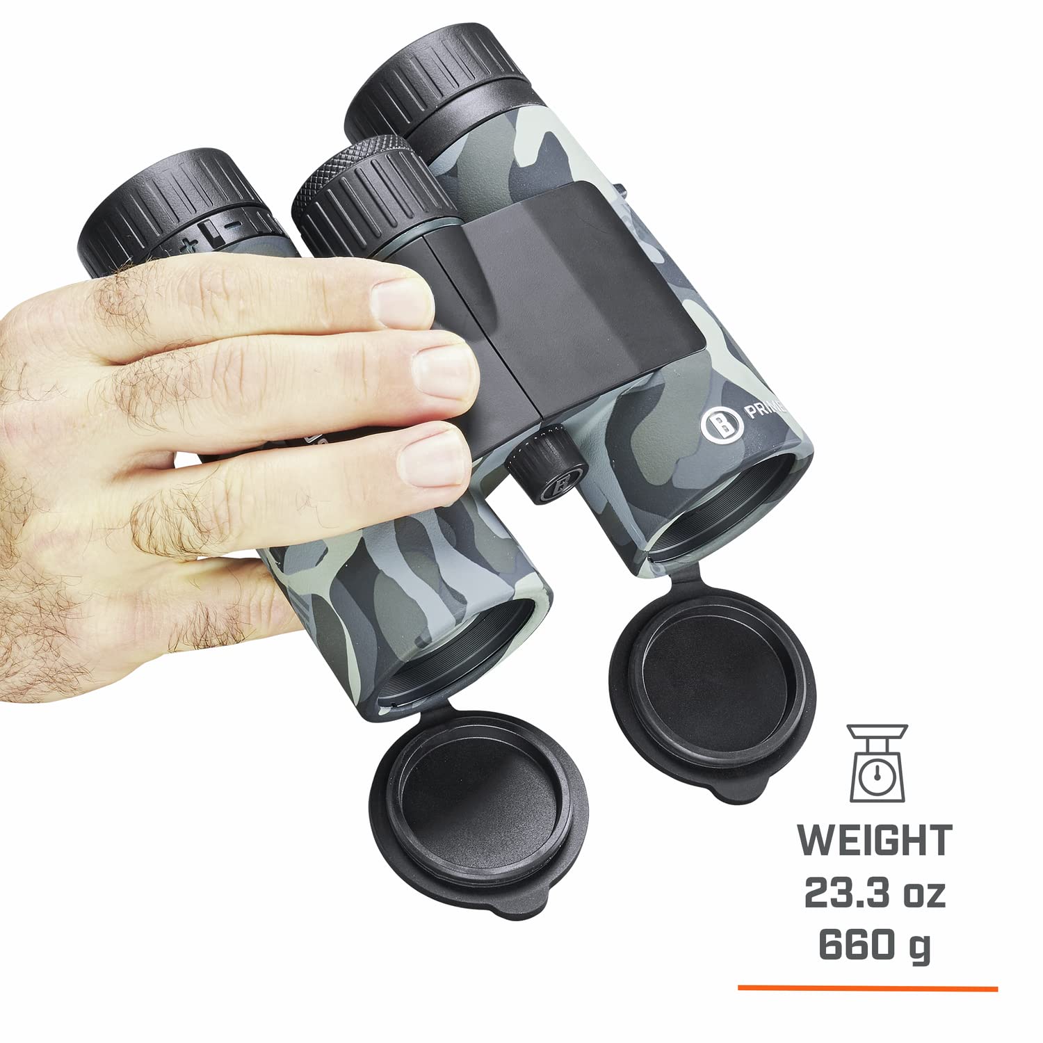 Bushnell Prime 10X42 Blackout Camo Binoculars, High Definition Optics, Waterproof And Fogproof, Durable Design, Multi Coated Len