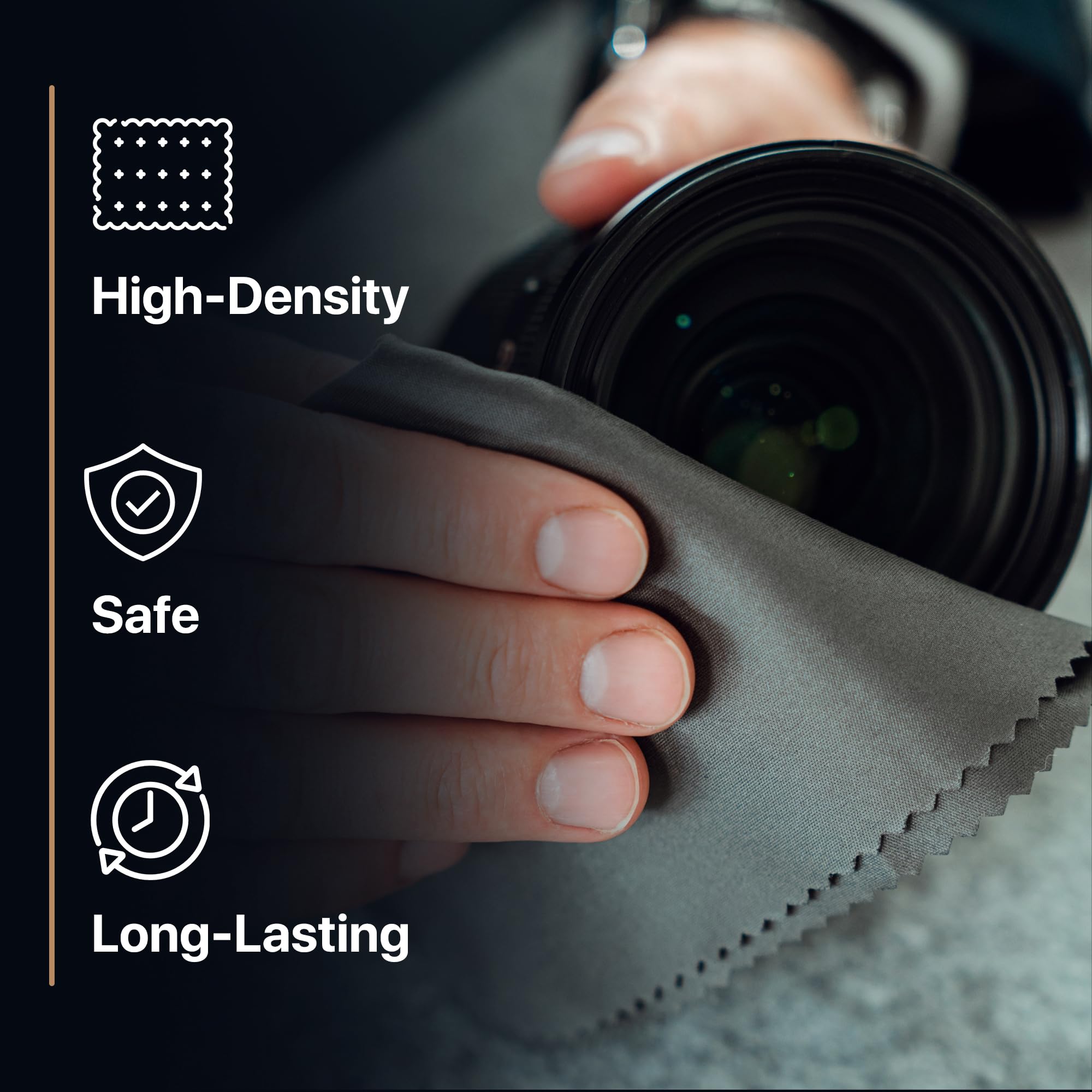 Kuzy Premium Microfiber Cleaning Cloth For Electronics, 3 Pack   Lint Free Glasses Cleaning Cloth   Eyeglass Cleaning Wipes   Ca