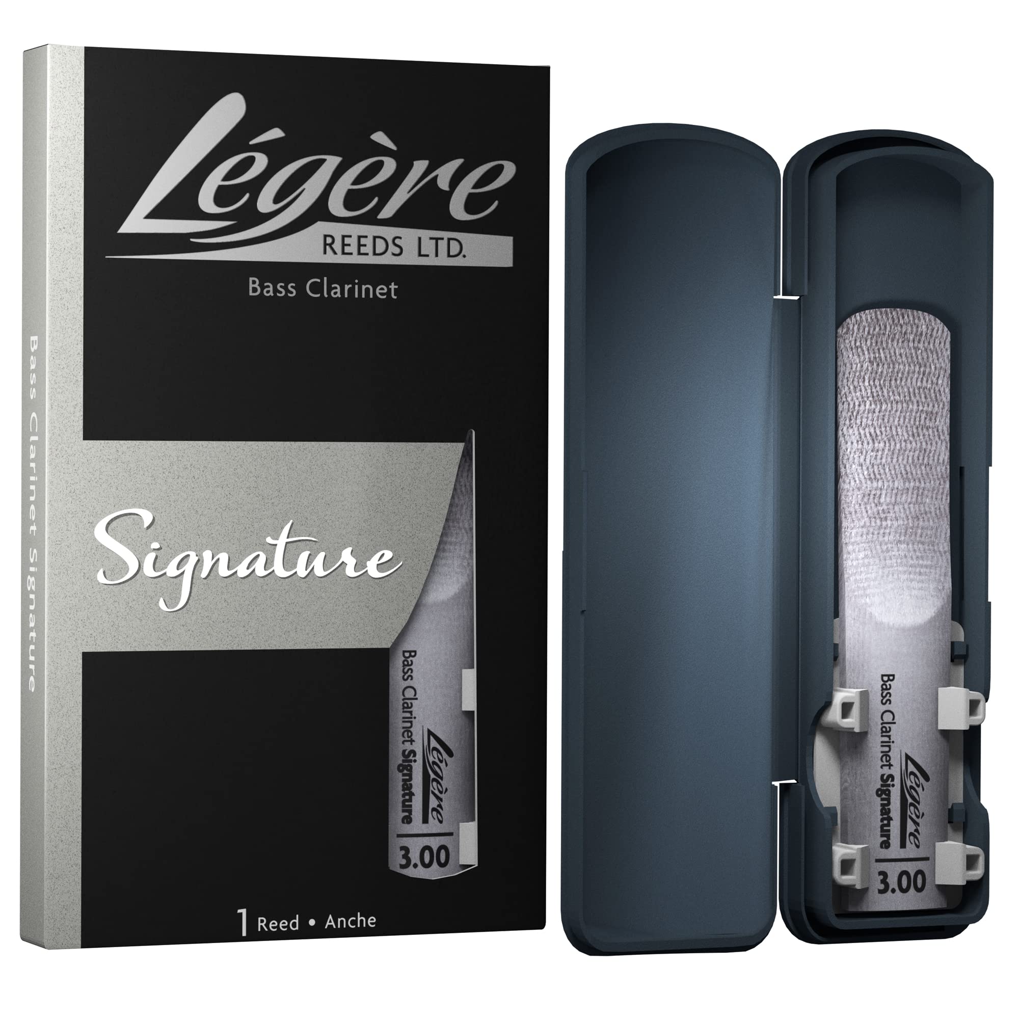 L      G      Re Reeds Premium Synthetic Woodwind Reed, Bass Clarinet, Signature, Strength 3.00 (Bcs3.00)