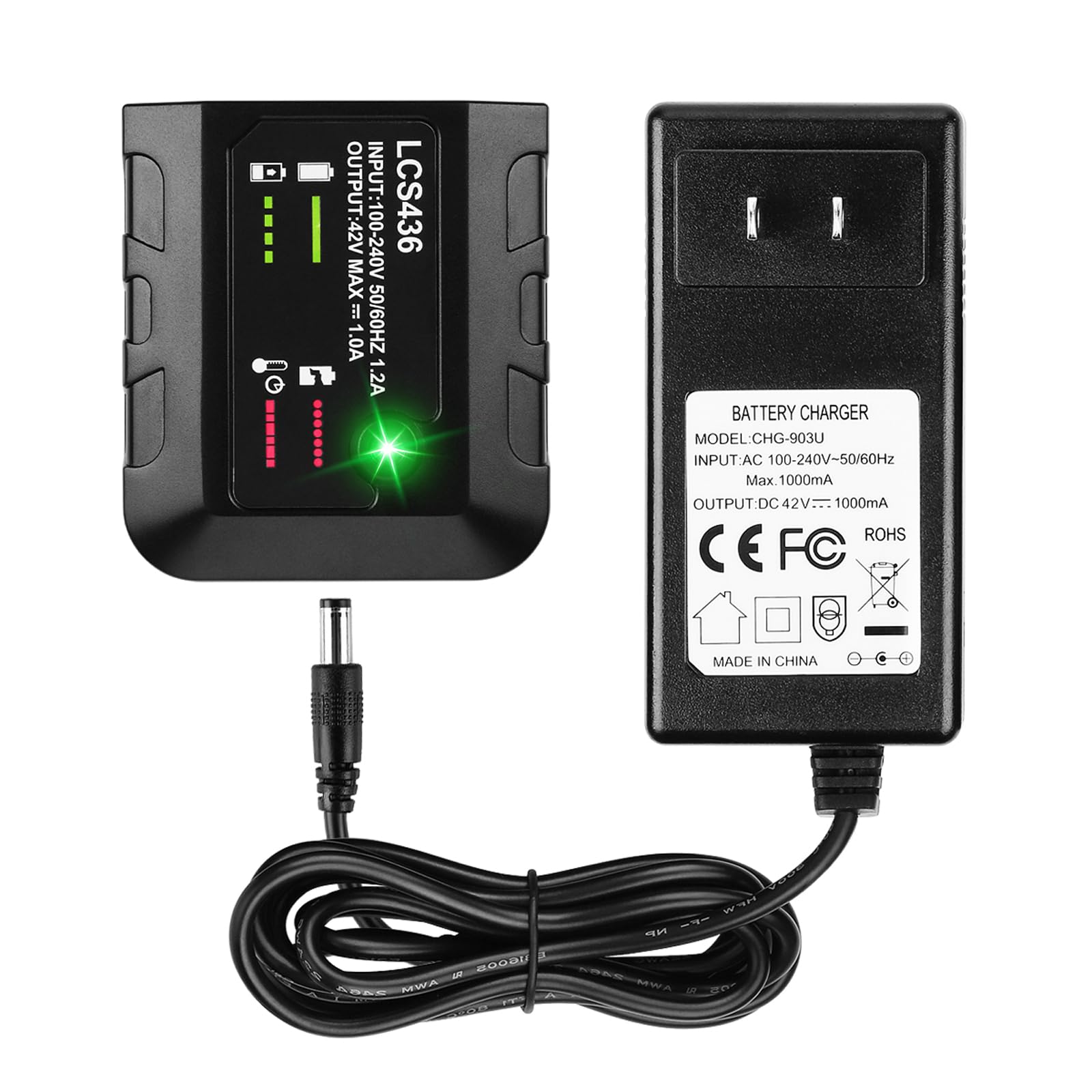 AYTXTG 40V Battery Charger LCS436 Replacement for Black and Decker 36v 40V Max Lithium Battery Charger LBXR36 LBX36 LBXR2036 LBX