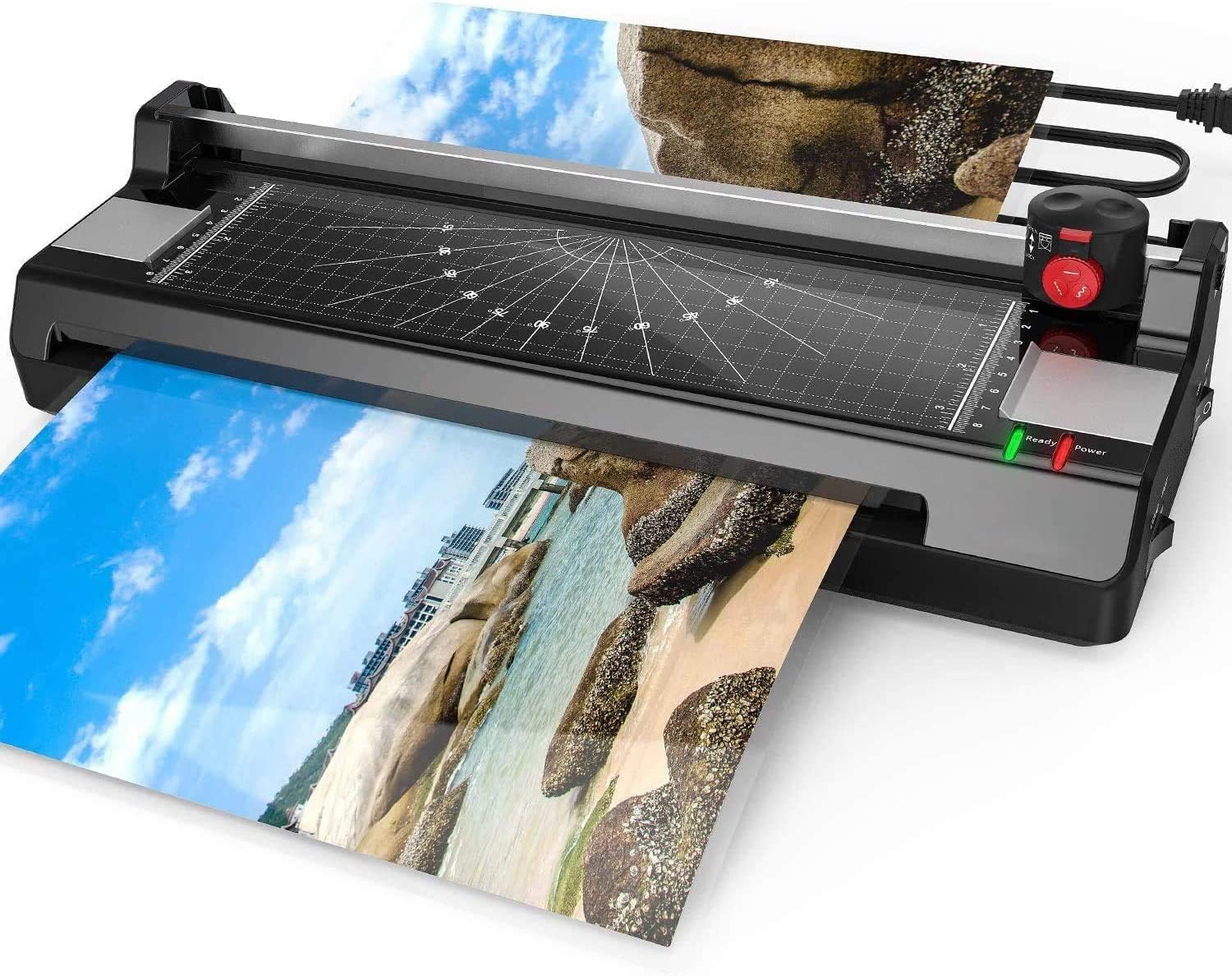 Laminator Machine for A3/A4/A6, YE381 13inch Thermal & Cold Laminating Machine for Home Office School Teacher Use with 50 Pouche