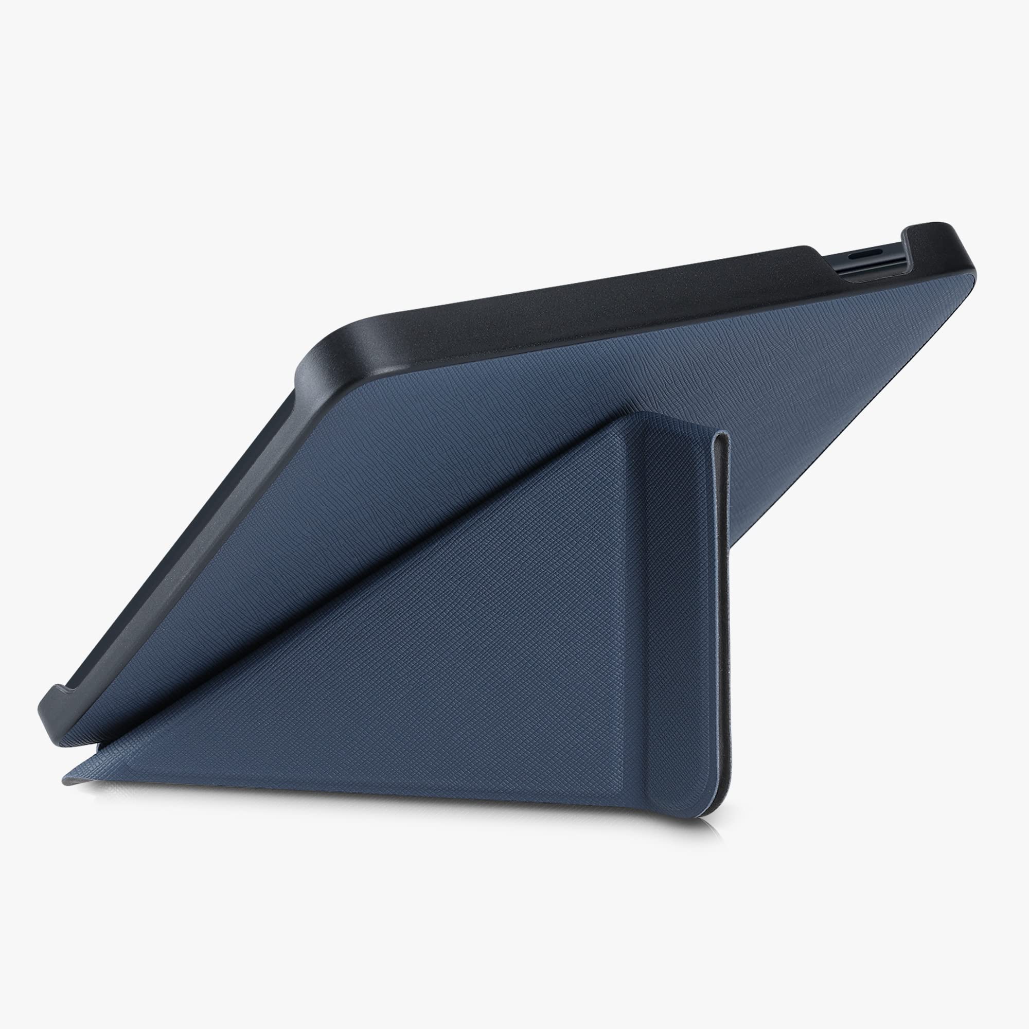 Kwmobile Origami Case Compatible With Kobo Libra 2 Case   Slim Pu Leather Cover With Stand   Dark Blue