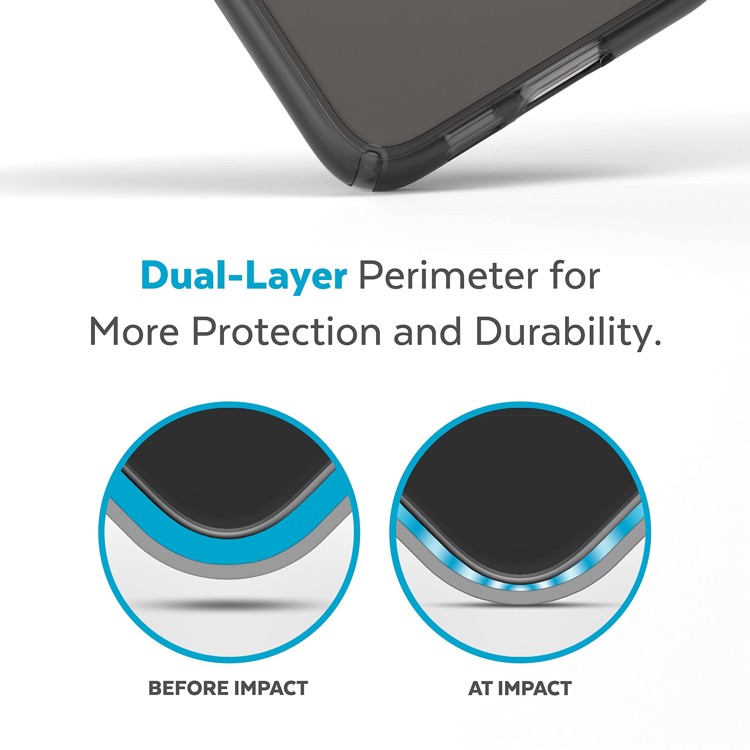 Speck Products Presidio Perfect Mist Case Fits Samsung Galaxy S23+, Obsidian/Obsidian/Black