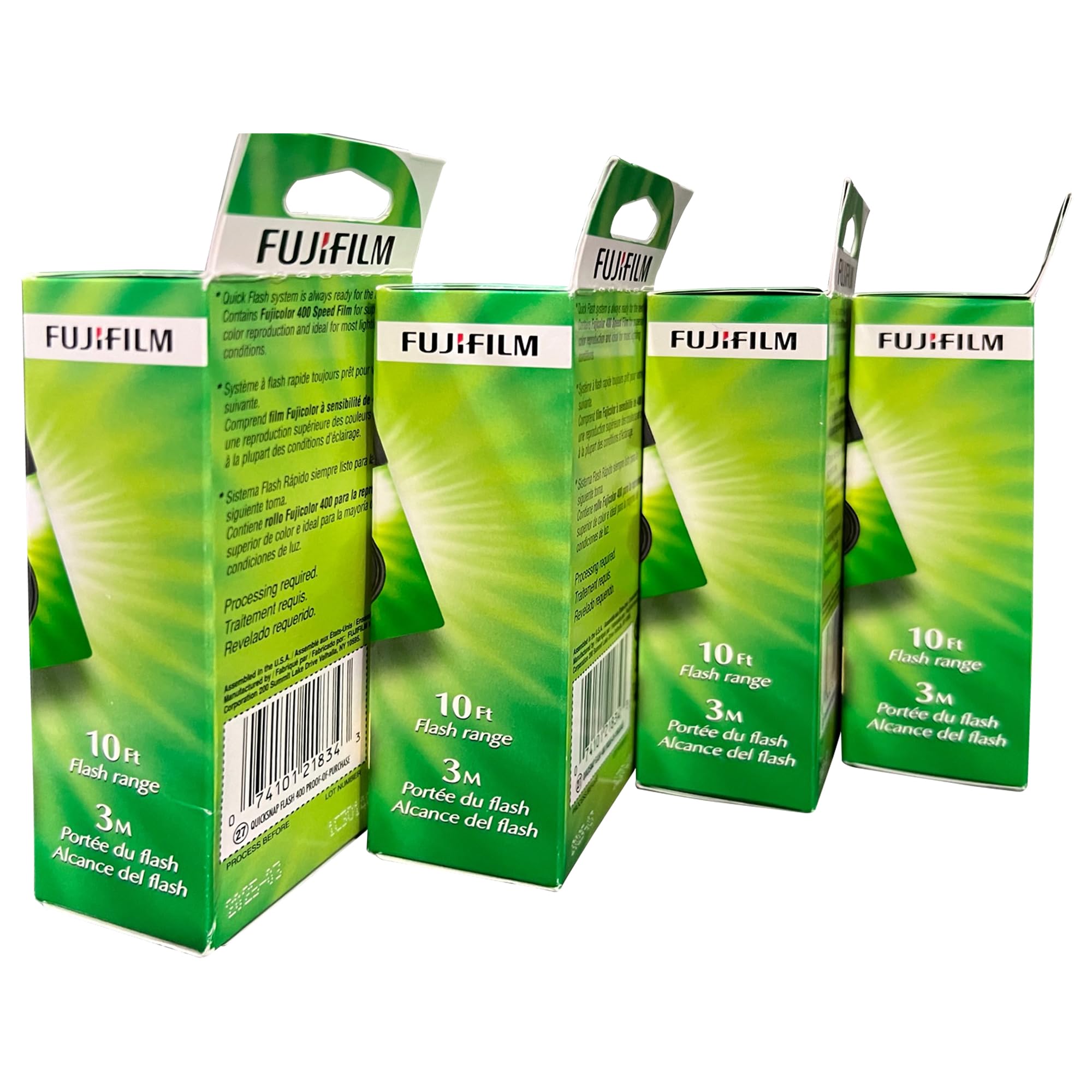 Fujifilm Quicksnap Flash 400 One Time Use 35Mm Camera With Flash, 27 Exposures, 4-Pack